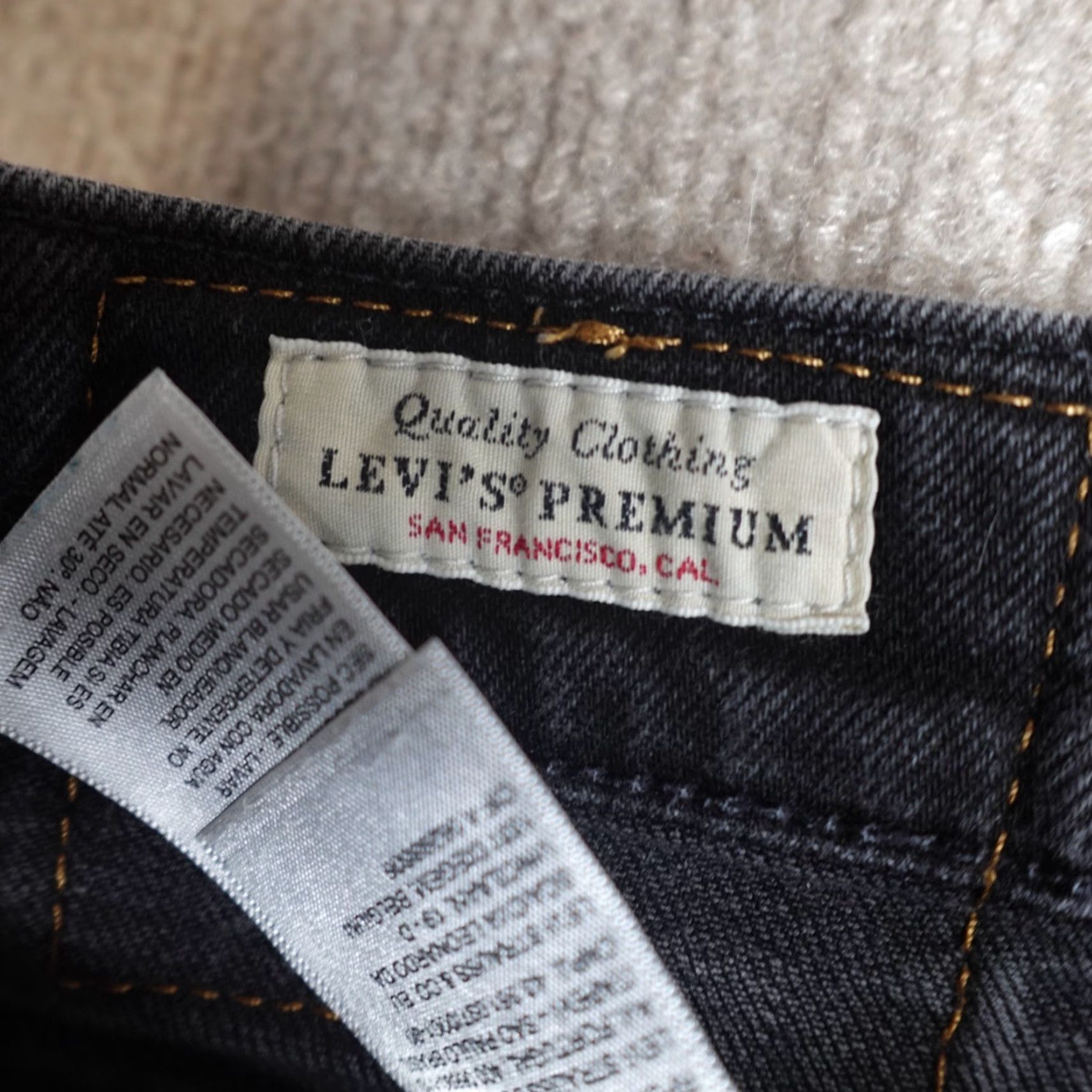 Levi's Levi's Premium 502 Jeans 32 x 30 Black Regular Men Stretch Belt Loops Denim Solid Vintage: No Size US 32 / EU 48 - 7 Thumbnail