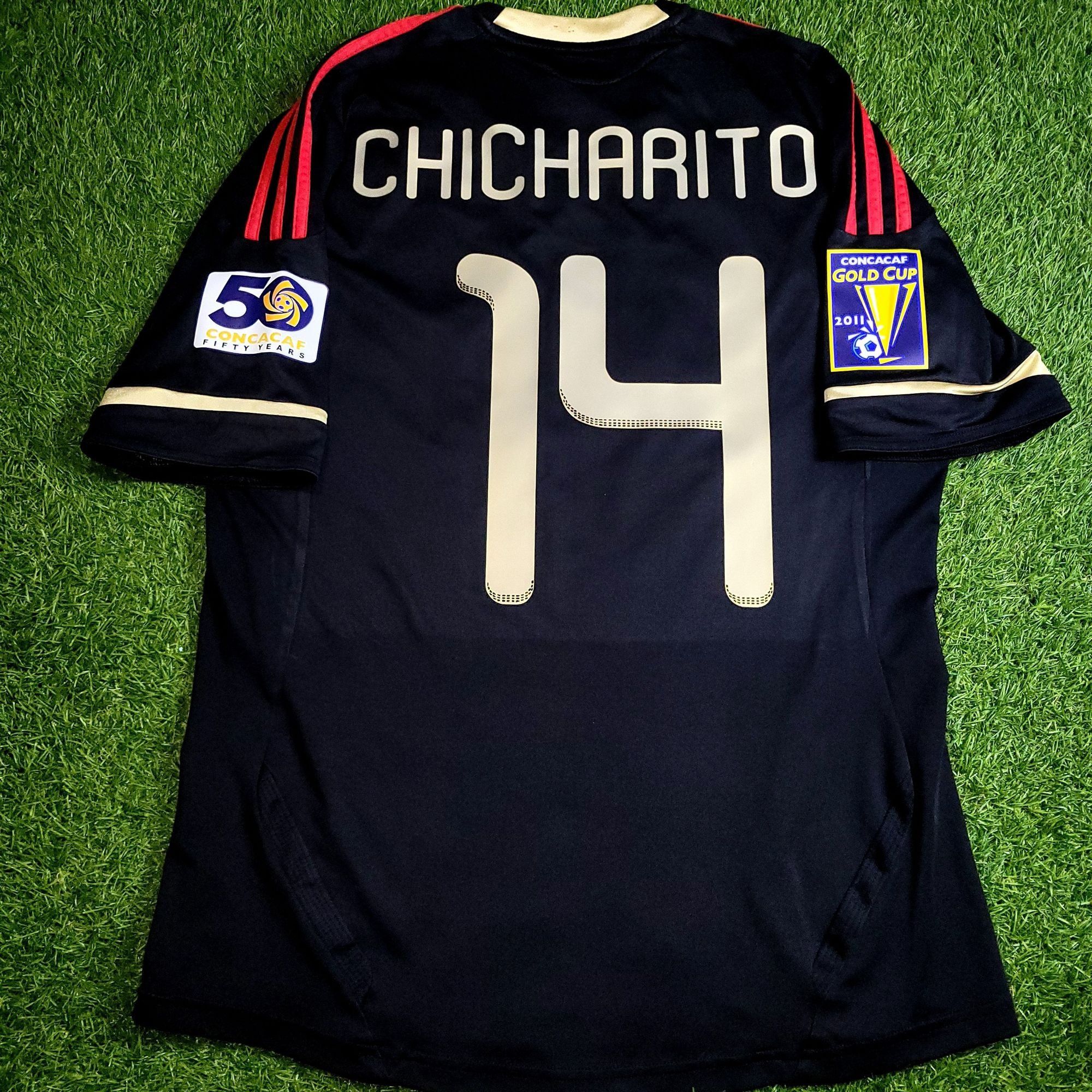 Chicharito Mexico 2011 GOLD CUP FINAL Soccer Away Jersey M