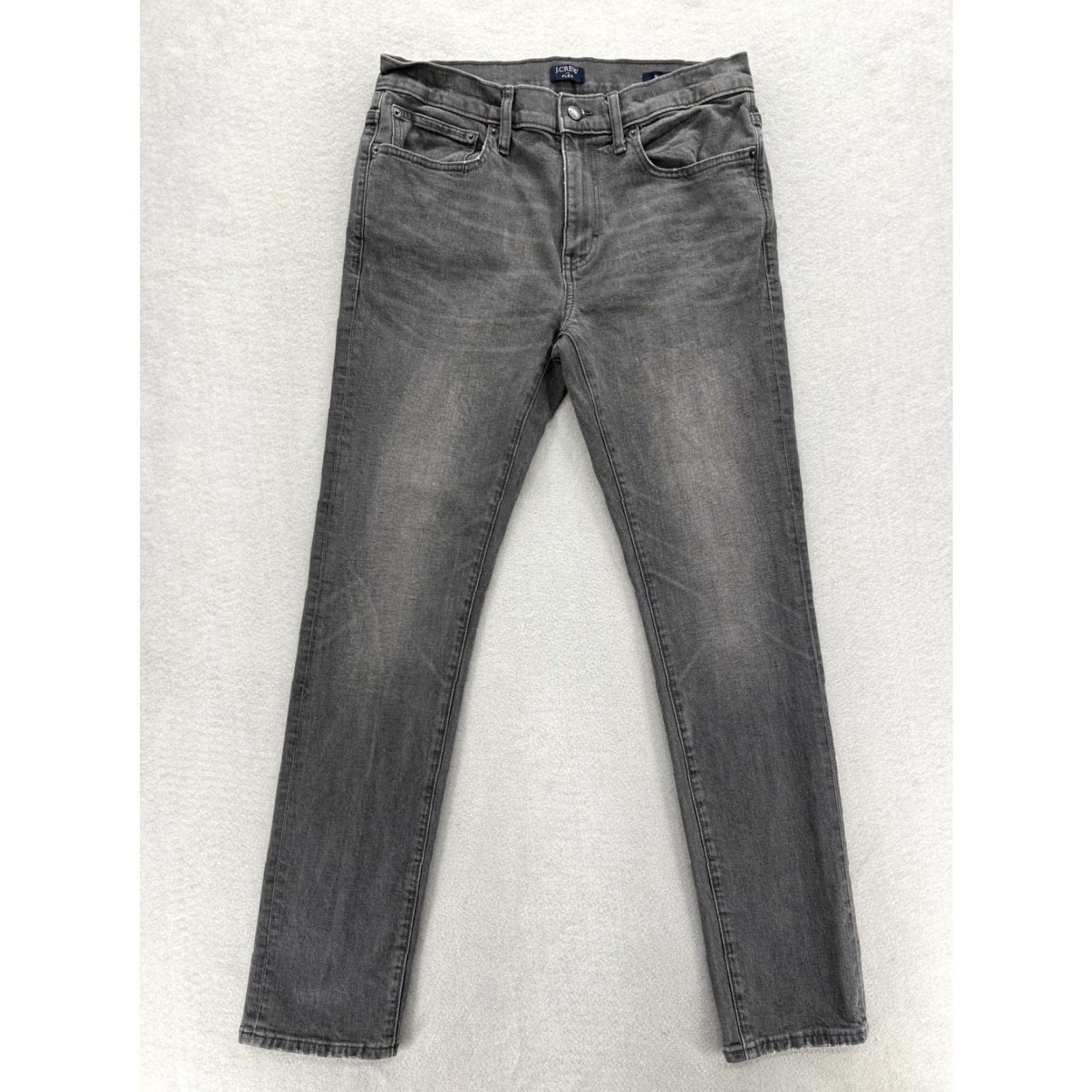 J.Crew J.CREW FLEX Jeans Mens 31x32 Charcoal Gray Wash Slim Stretch Denim Casual Preppy Size US 31 - 2 Thumbnail