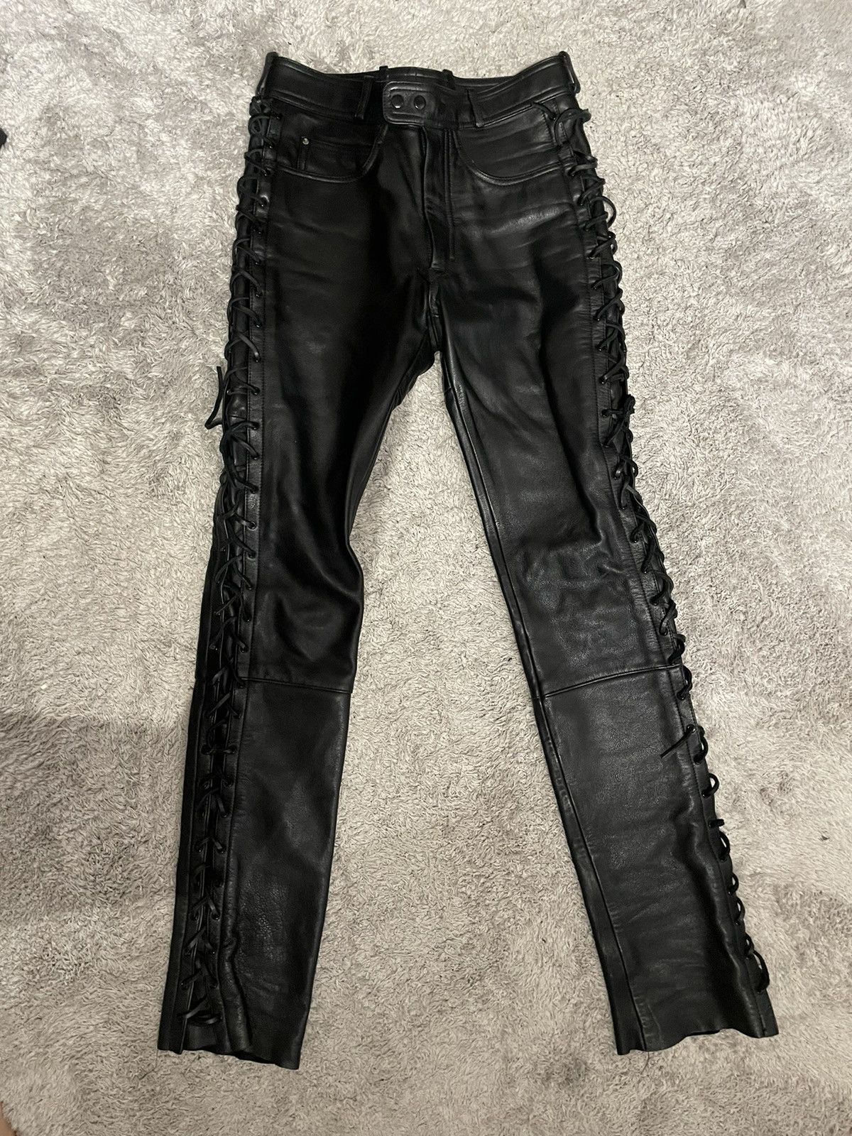image of Classic Gear Leather Pants in Black, Men's (Size 32)