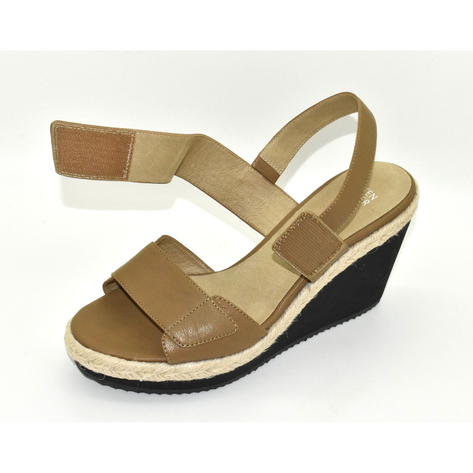 Eileen Fisher EILEEN FISHER Maxi Leather Wedge Espadrille Sandals Size 8 Size US 8 / IT 38 - 5 Thumbnail