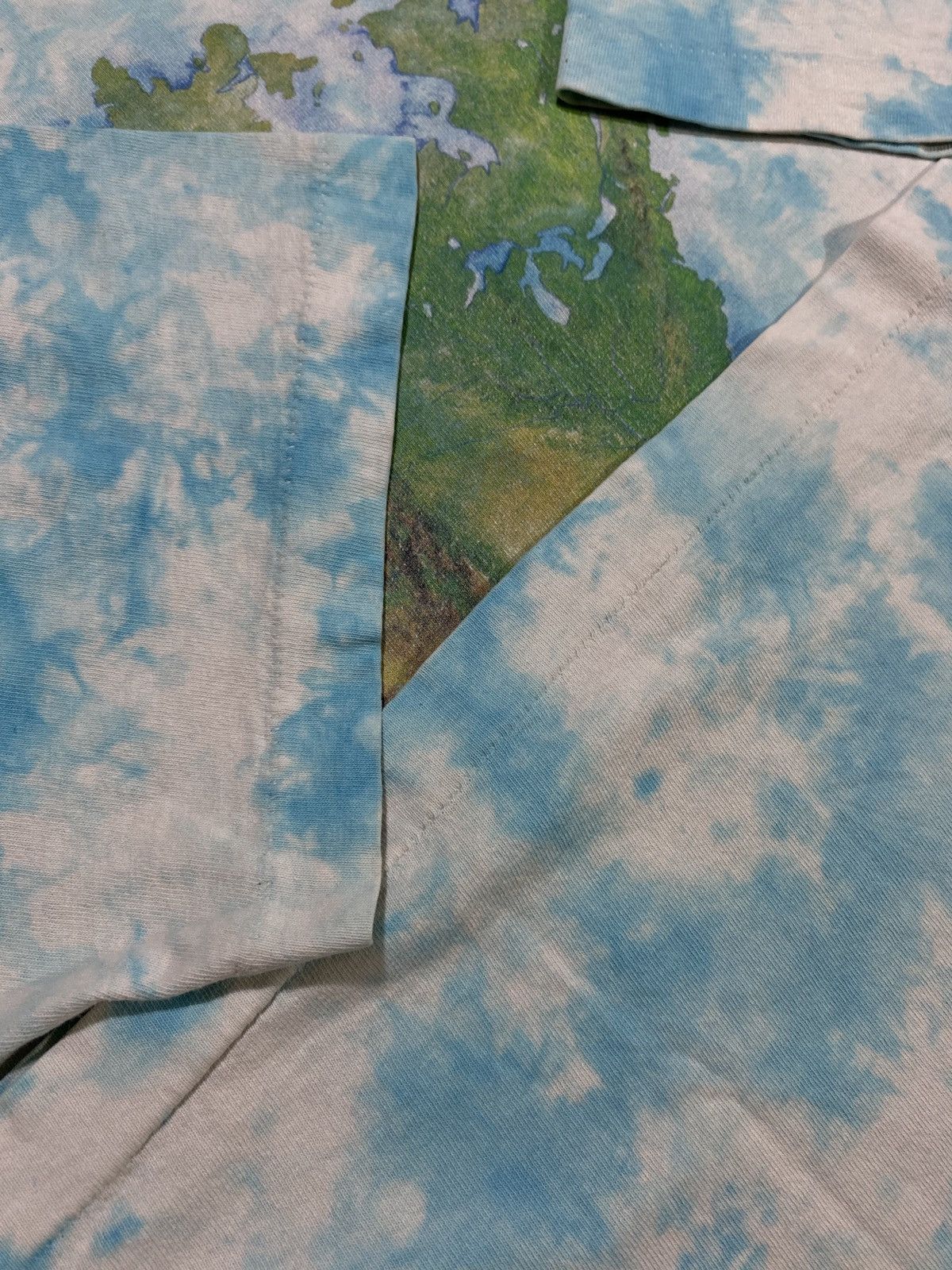Liquid Blue Vintage 90s Blue Map World Ocean Continents AOP Graphic Size US XL / EU 56 / 4 - 8 Thumbnail