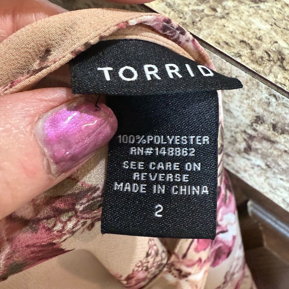 Other NWOT Torrid Pink Asymmetrical Tunic Blouse Size XS / US 0-2 / IT 36-38 - 5 Thumbnail