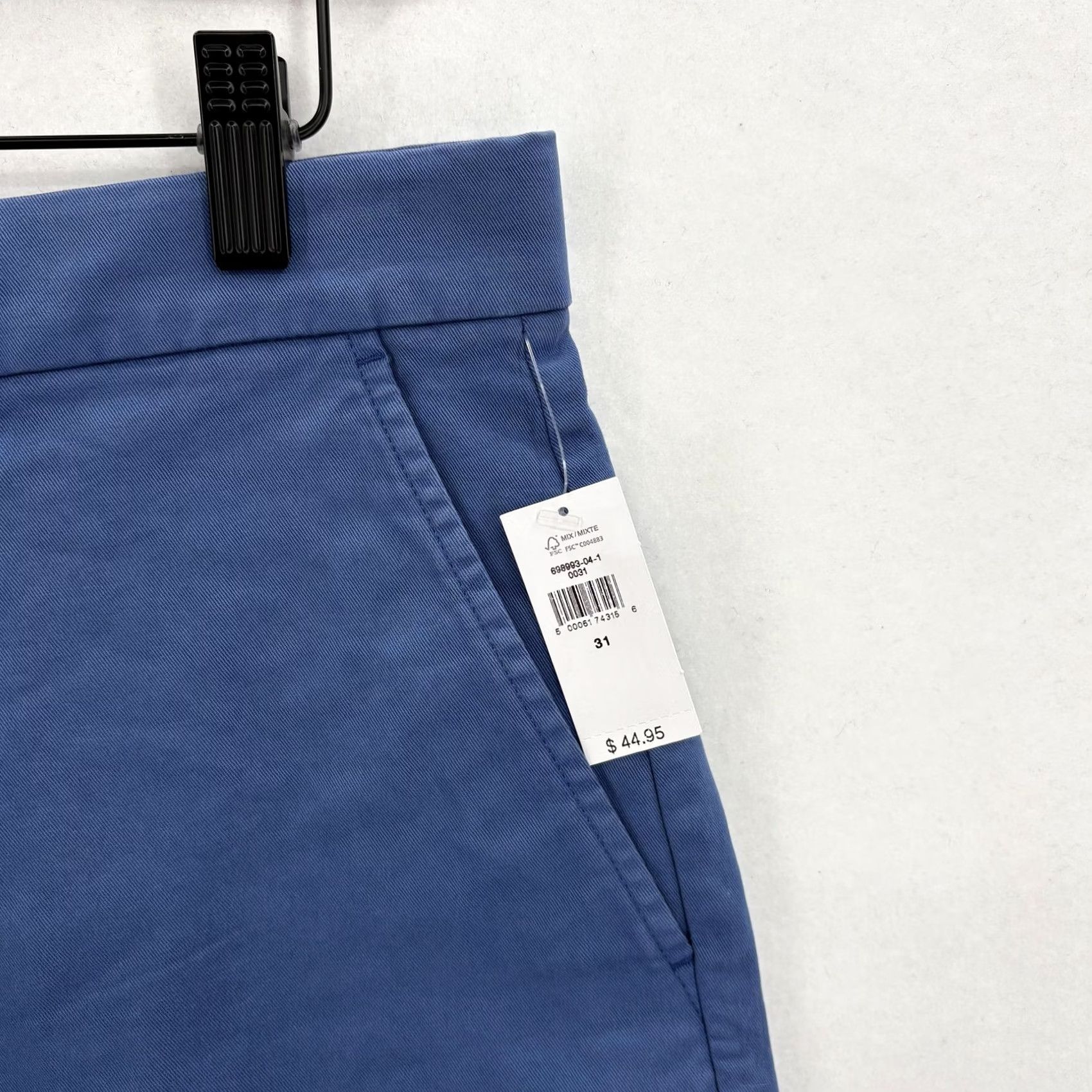 Gap Gap Khakis 8" Shorts Mens 31 Blue Chino Comfort Stretch GapFlex Casual Preppy Size US 31 - 2 Thumbnail
