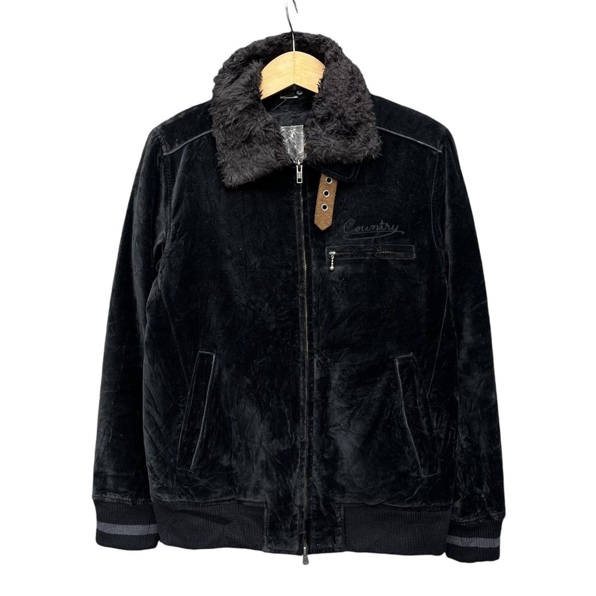 Japanese Brand × Journal Standard × Vintage Vintage Journal Standard Velvet Cow Belt Fur Work Jacket Size US M / EU 48-50 / 2 - 1 Thumbnail
