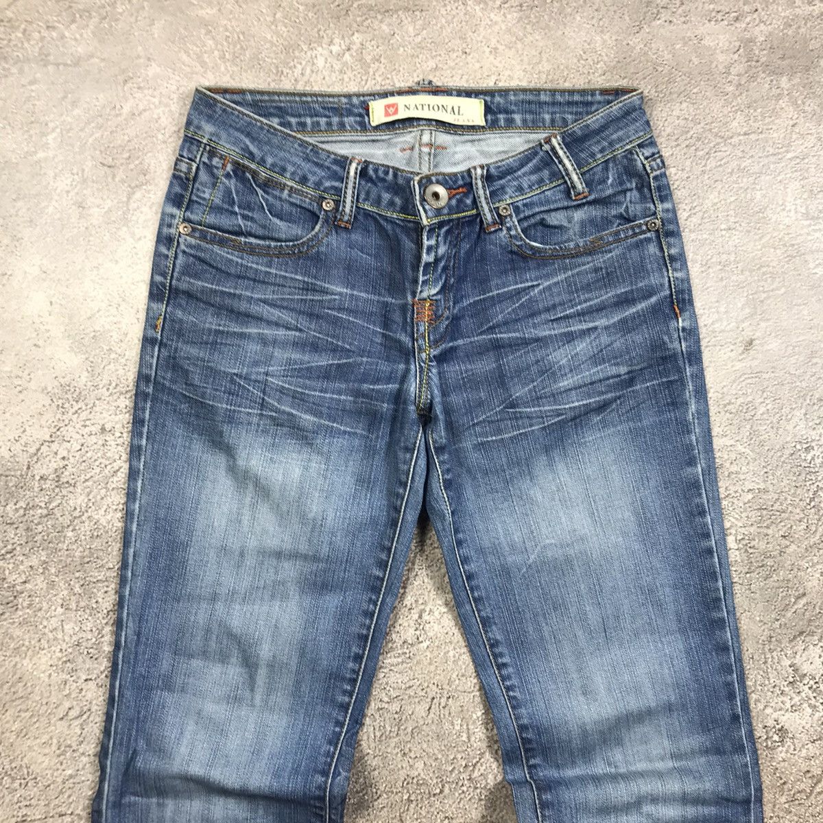 Vintage Vintage Y2K Baggy Flared Distressed Jeans Grunge 90s Logo 27 Size 27" / US 4 / IT 40 - 3 Thumbnail