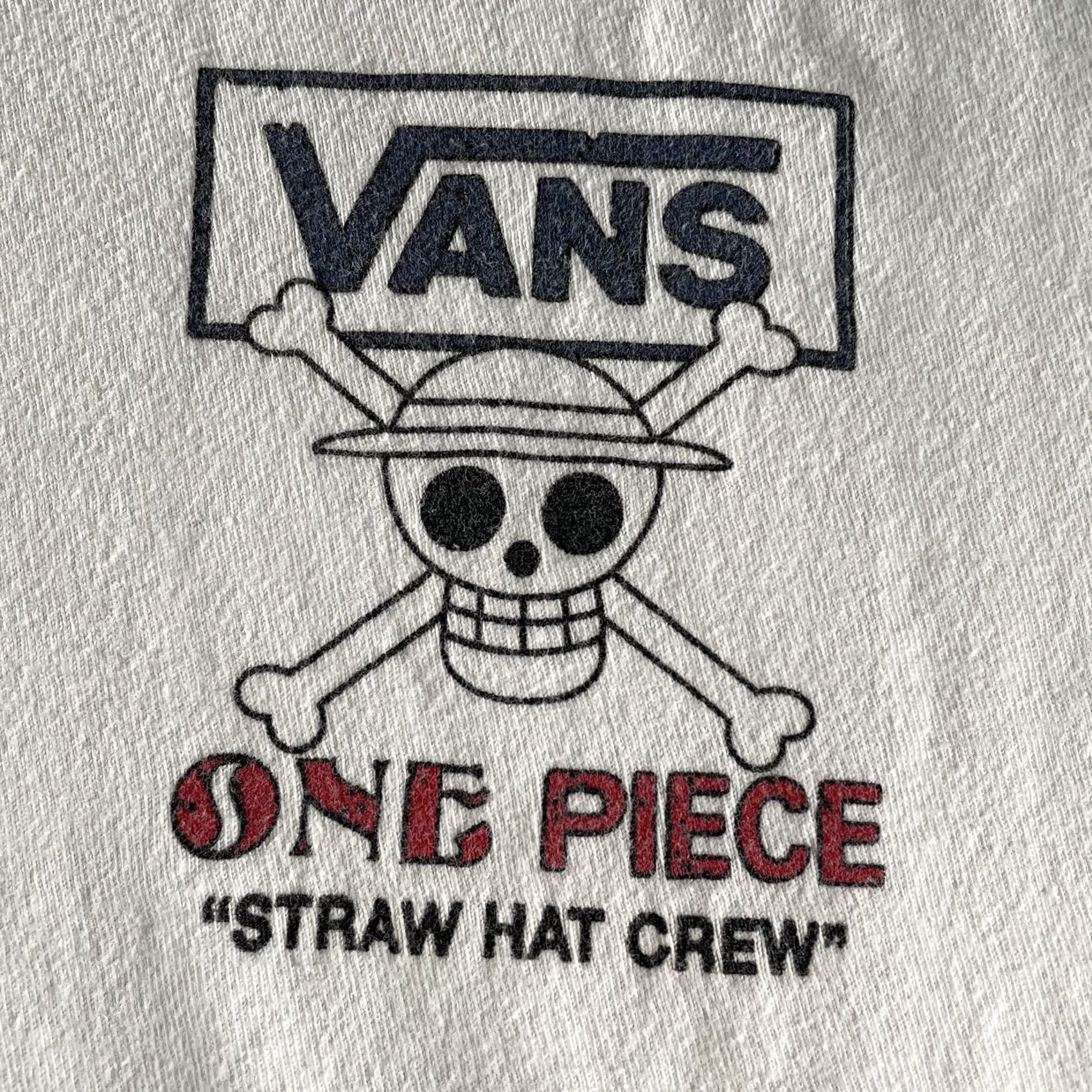Vans Vans x One Piece Shirt Mens Small Graphic Tee Monkey D. Luffy White Canvas Cotton Regular Short Sleeve T-Shirt Manga Beach Skater Summer Theme Size US S / EU 44-46 / 1 - 6 Thumbnail
