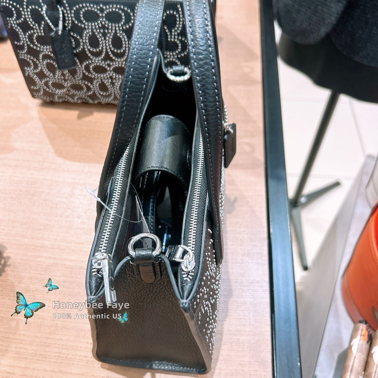 Coach Nina Small Tote Bag With Signature Rivets CX266 Size ONE SIZE - 2 Thumbnail