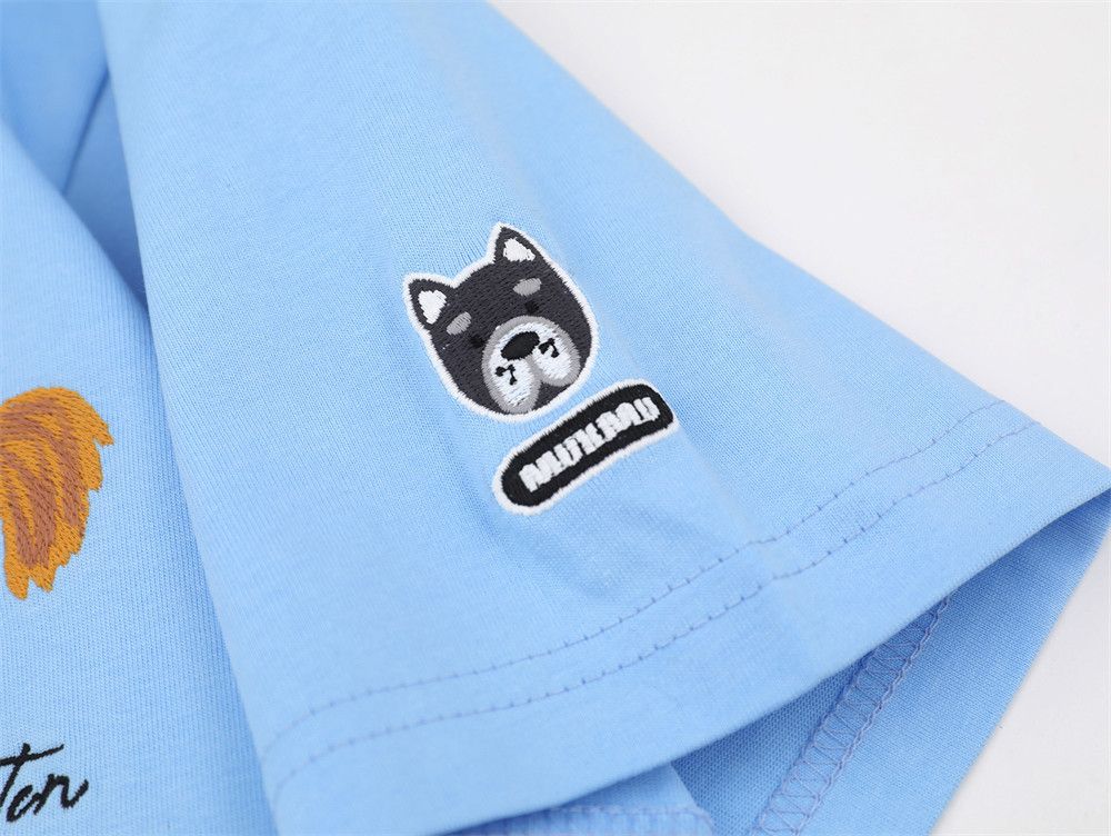 Japanese Brand × Vintage Cartoon puppy embroidered short-sleeved loose T-shirt Size US M / EU 48-50 / 2 - 5 Thumbnail