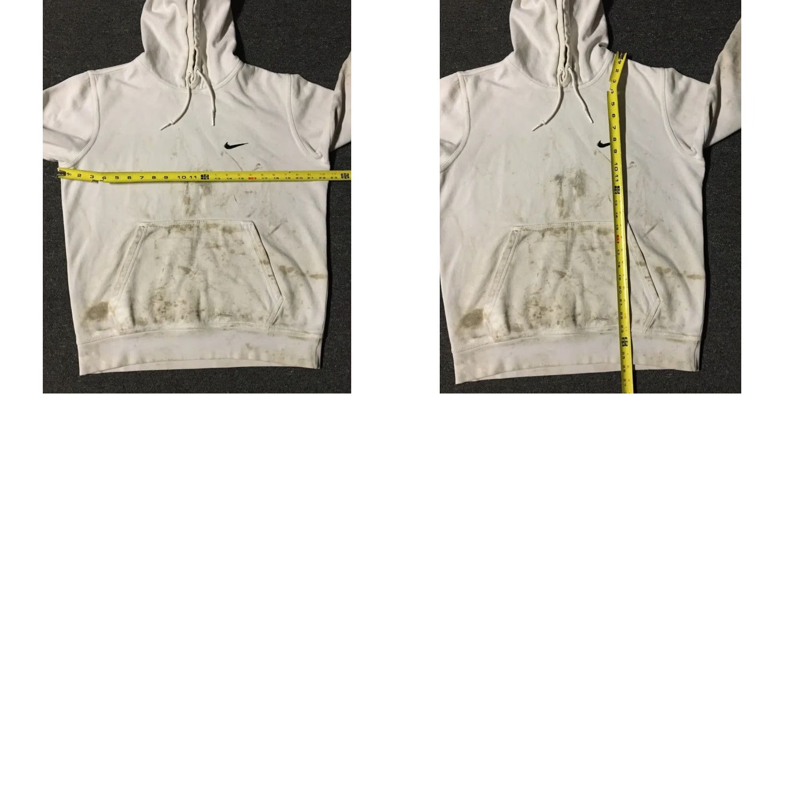 Nike VINTAGE Nike Swoosh Thrashed Faded Distressed Hoodie M White Mens Medium 90s Grunge Skate Fashion Retro USA Logo Size US M / EU 48-50 / 2 - 9 Thumbnail