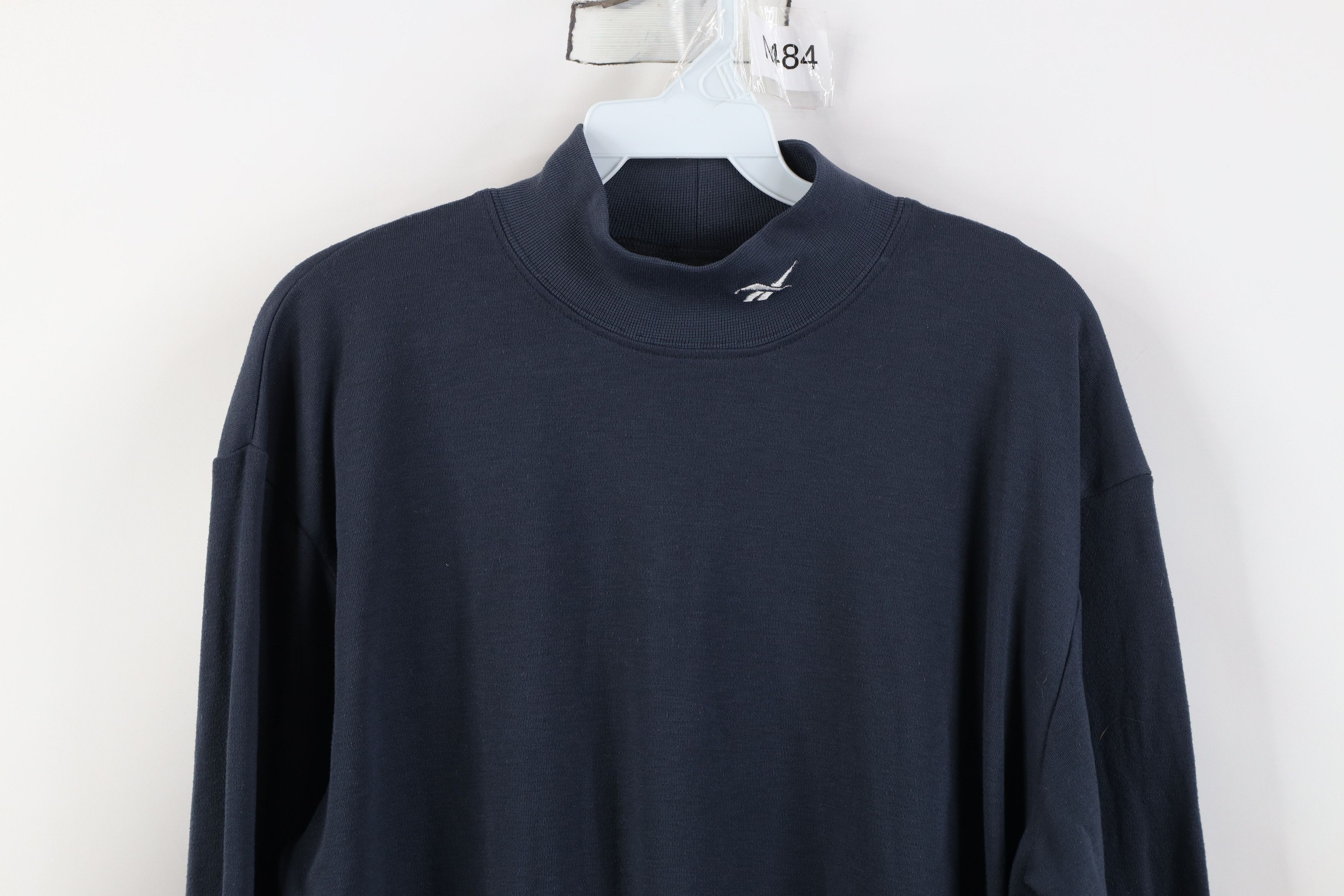 Reebok Vintage 90s Reebok Knit Mock Neck Long Sleeve T-Shirt USA Size US L / EU 52-54 / 3 - 2 Thumbnail