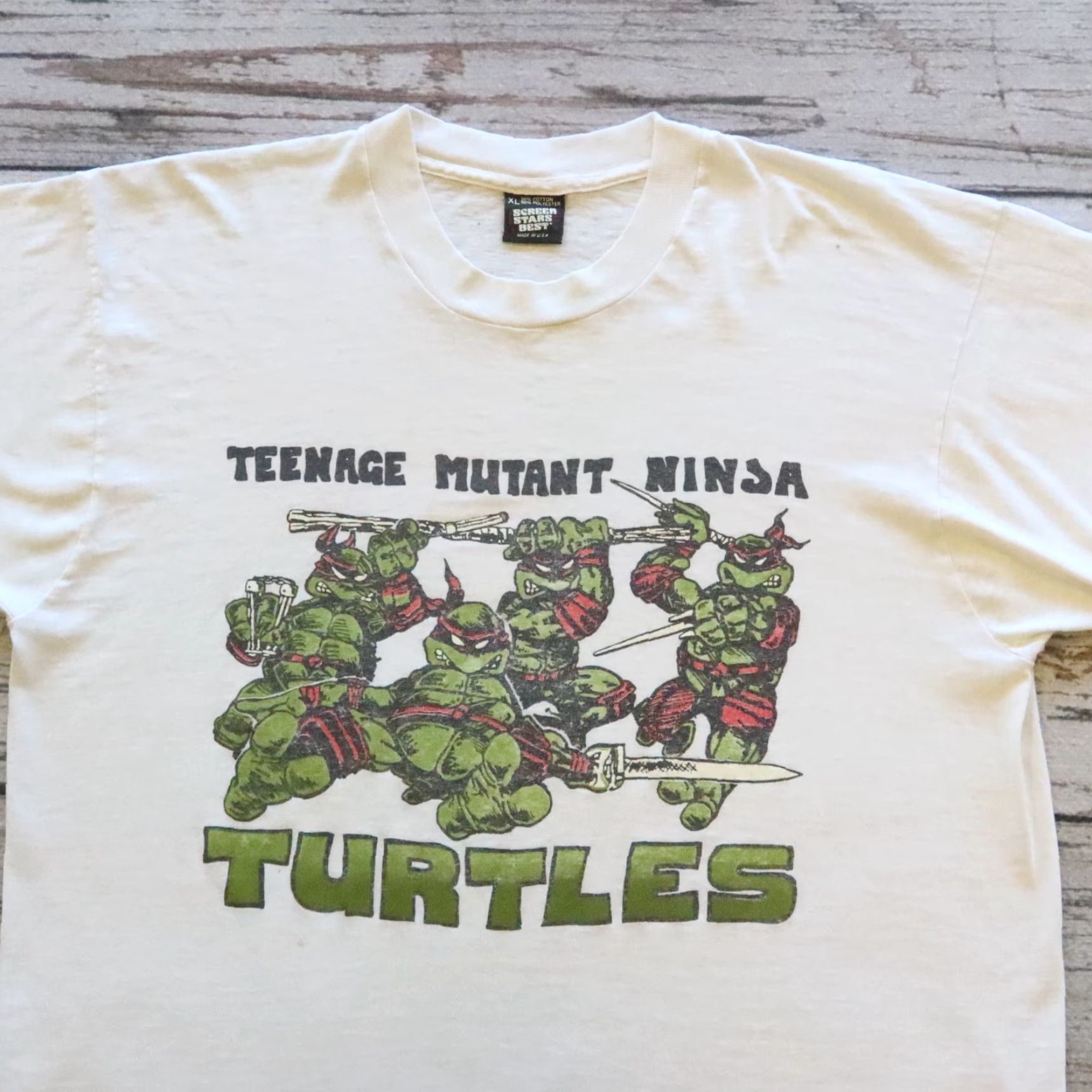 Vintage VINTAGE Teenage Mutant Ninja Turtles Tee Shirt XL White Men T-Shirt Short Sleeve Made in USA Size US XL / EU 56 / 4 - 2 Thumbnail