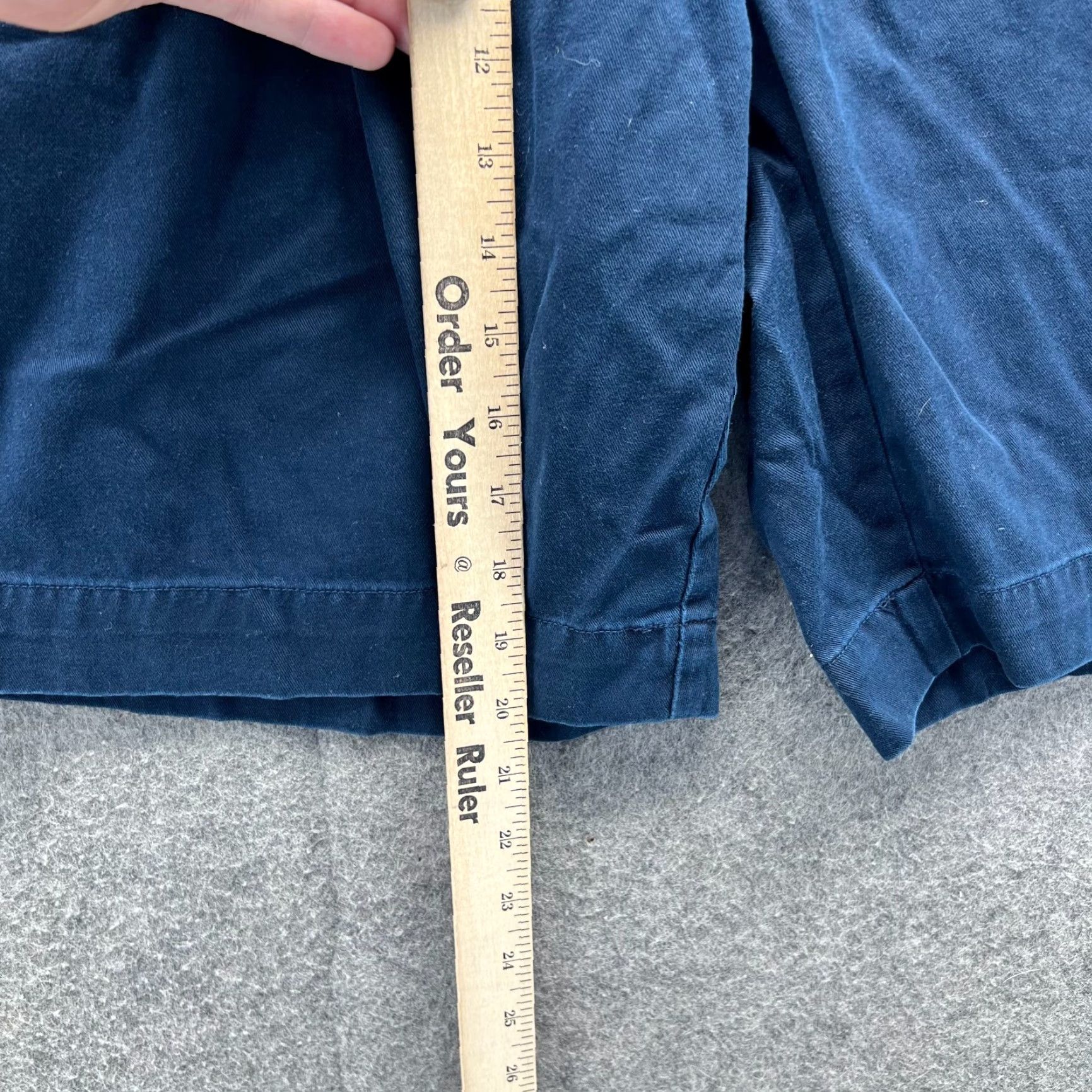 Polo Ralph Lauren VINTAGE Ralph Lauren Shorts Mens 38 Blue Navy Chino Pleated 9' Canvas Cotton Shirt Size US 38 / EU 54 - 6 Thumbnail