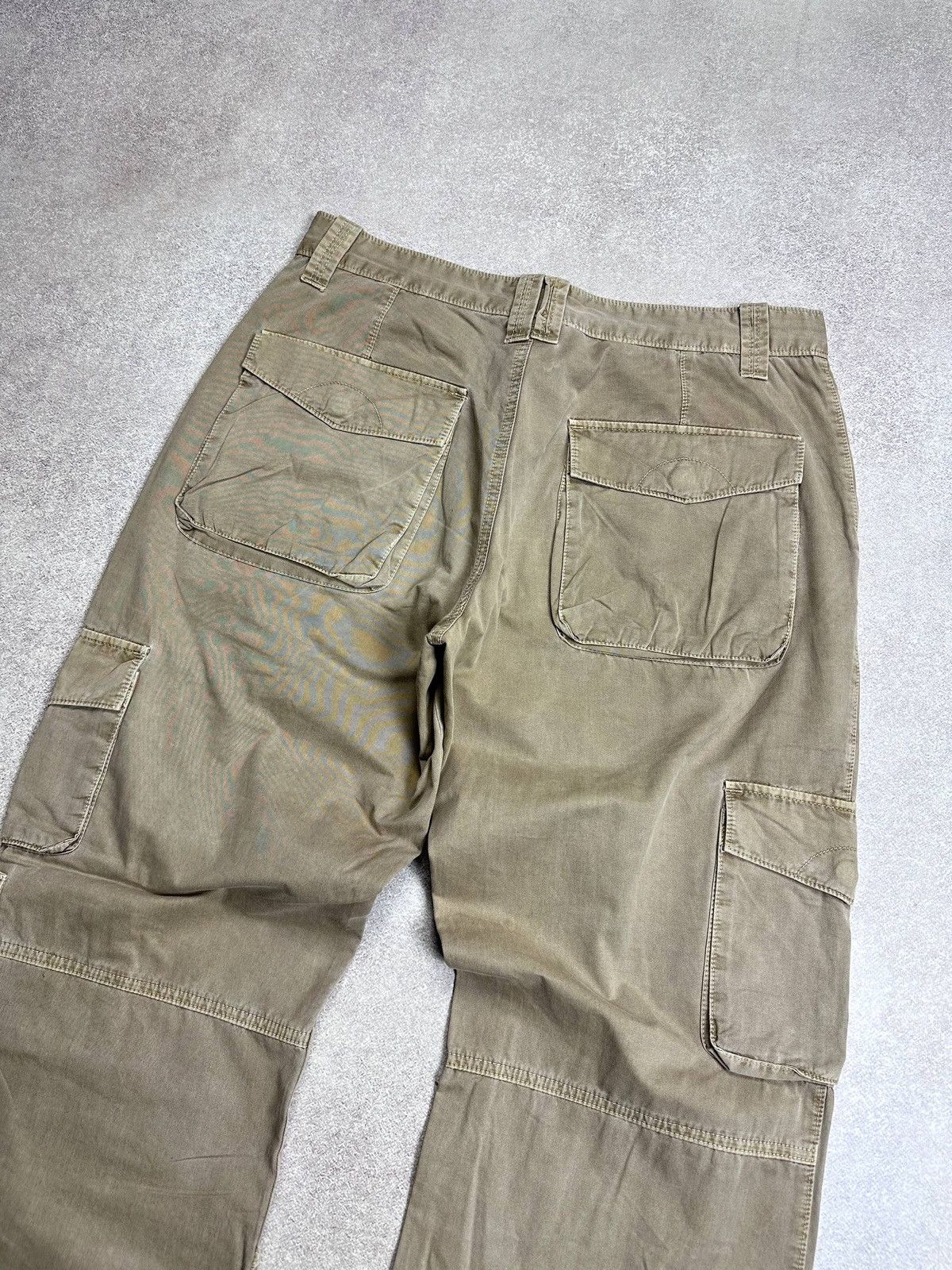 JNCO Green No Excess Wide Leg Cargo Pants - 32x 34 - 90s Size US 32 / EU 48 - 3 Thumbnail