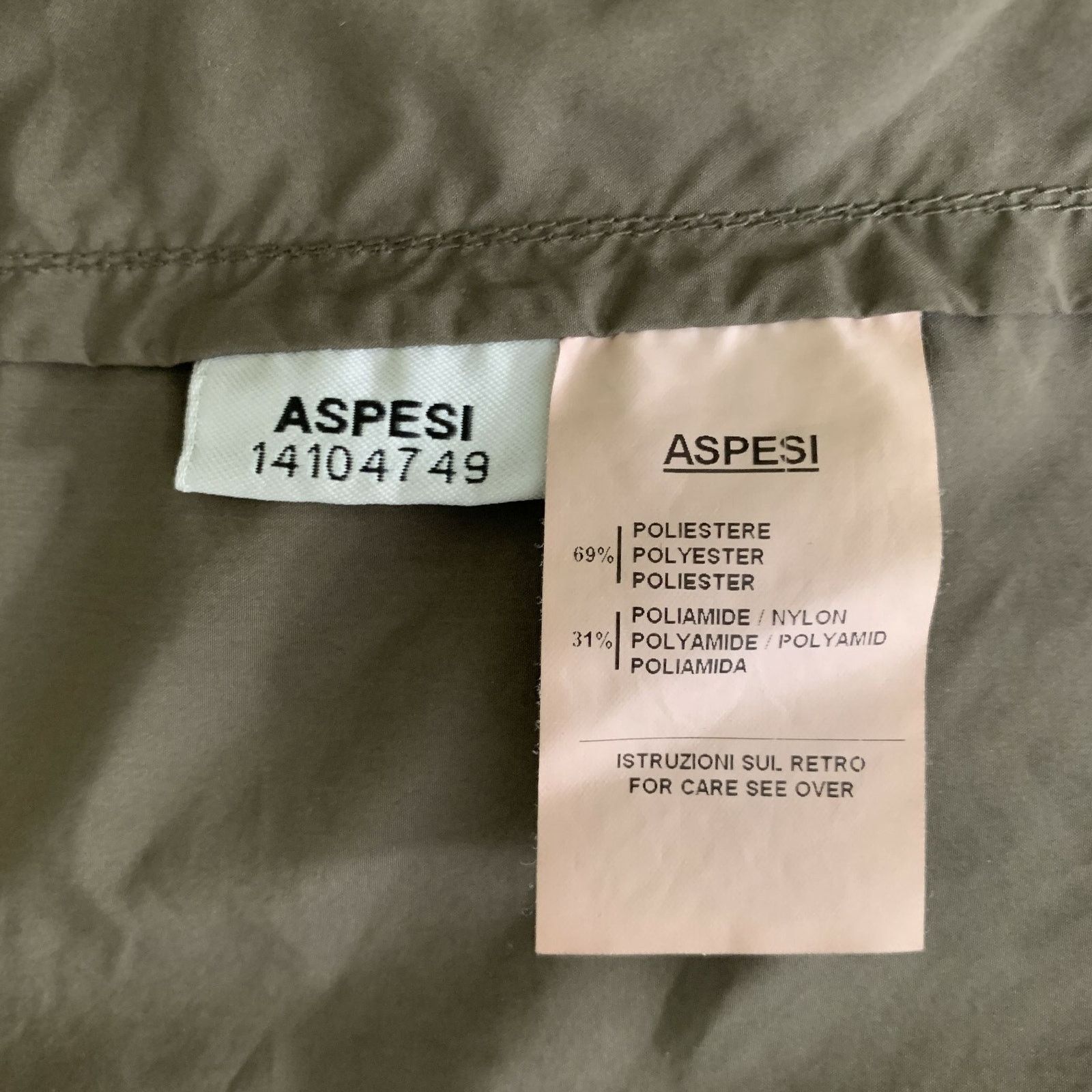Aspesi ASPESI Green Olive Polyester Blend Notch Lapel Sport Coat M Size 40R - 7 Thumbnail