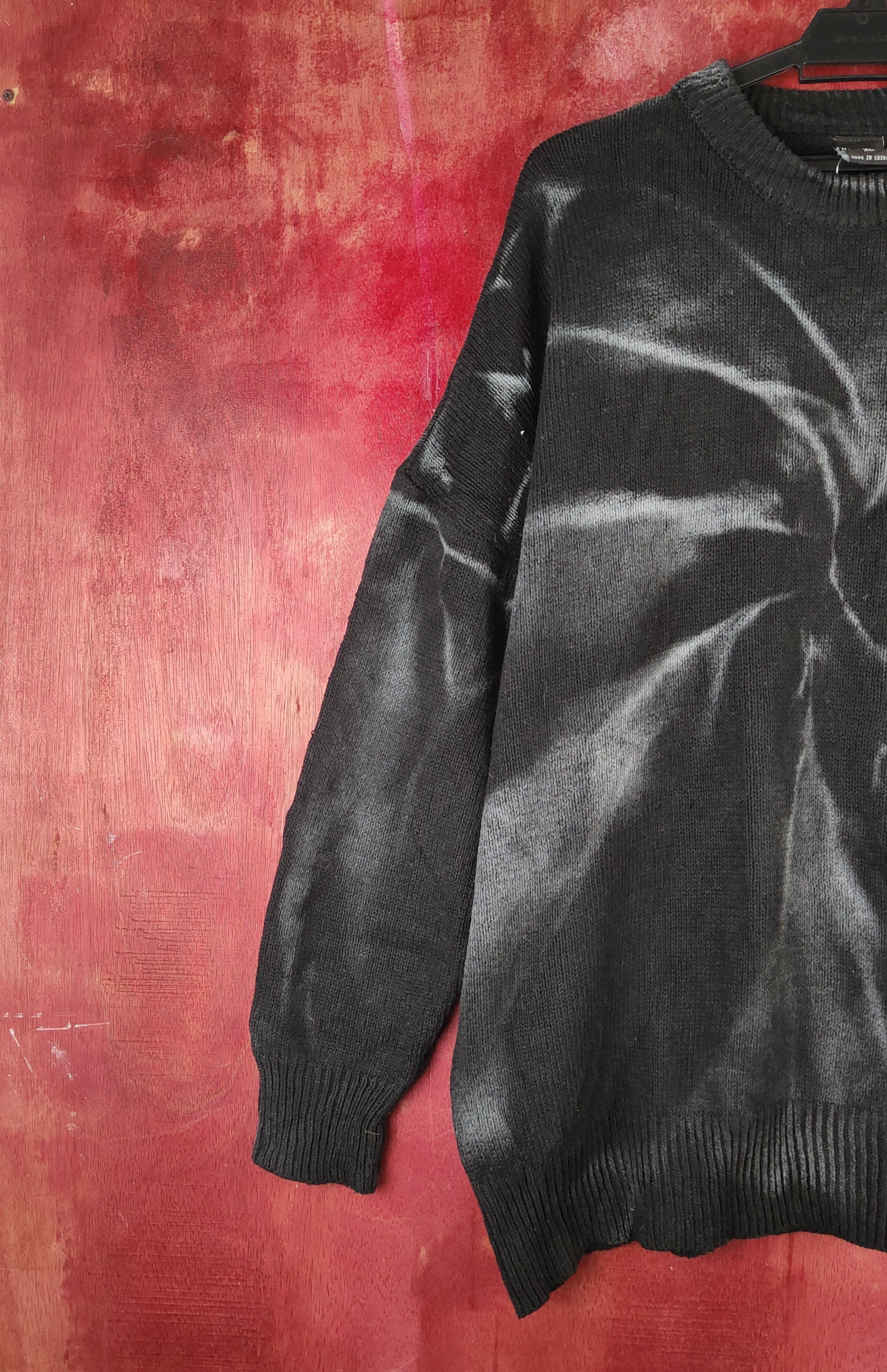 Japanese Brand Vencede acid wash Black White Knitwear Sweatshirts #S2381 Size US XL / EU 56 / 4 - 3 Thumbnail