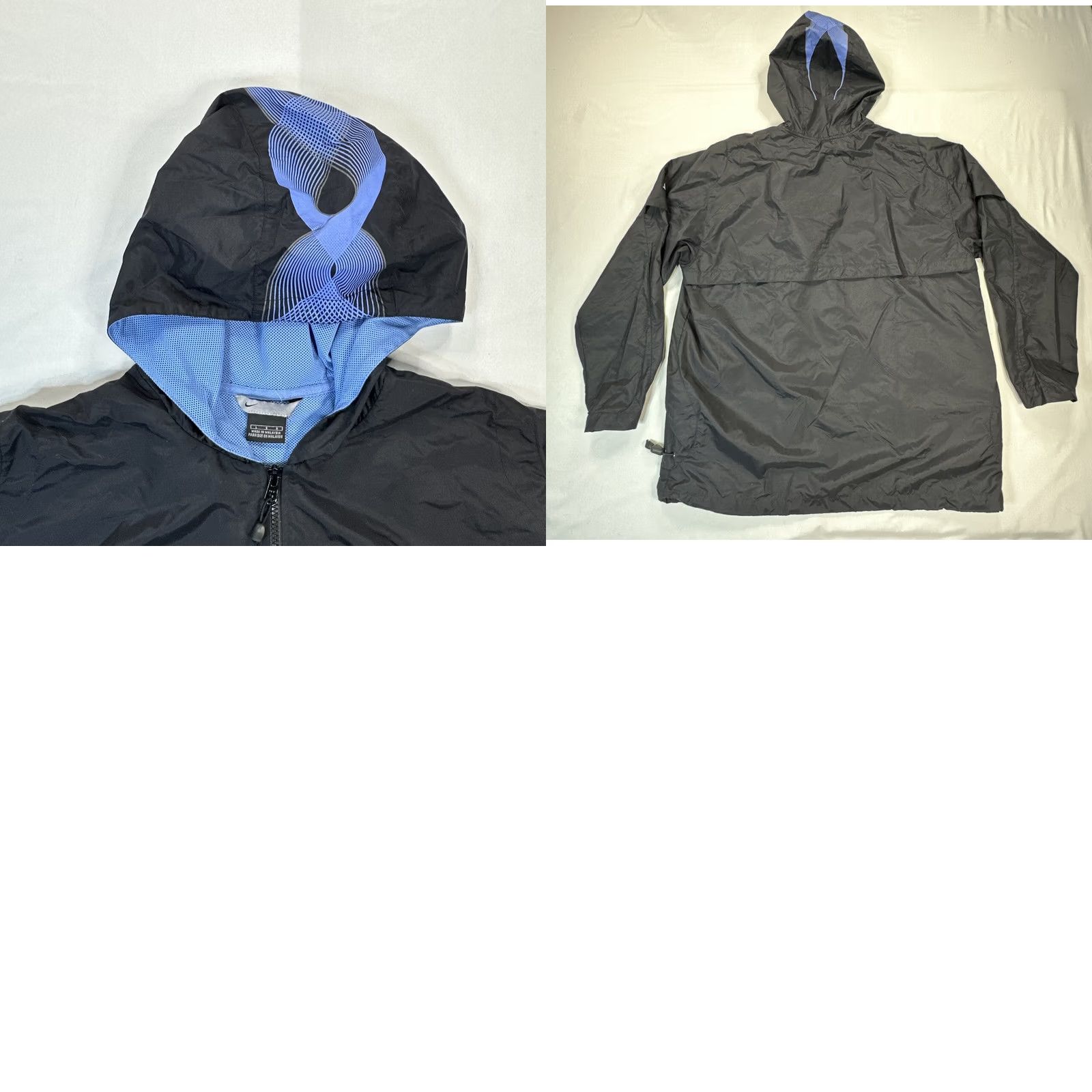 Nike VINTAGE Nike Windbreaker Jacket 1/4 Zip L/S Mens Blue Black Logo Nylon Windbreaker 90s S1TWA Y2K Size US S / EU 44-46 / 1 - 8 Thumbnail