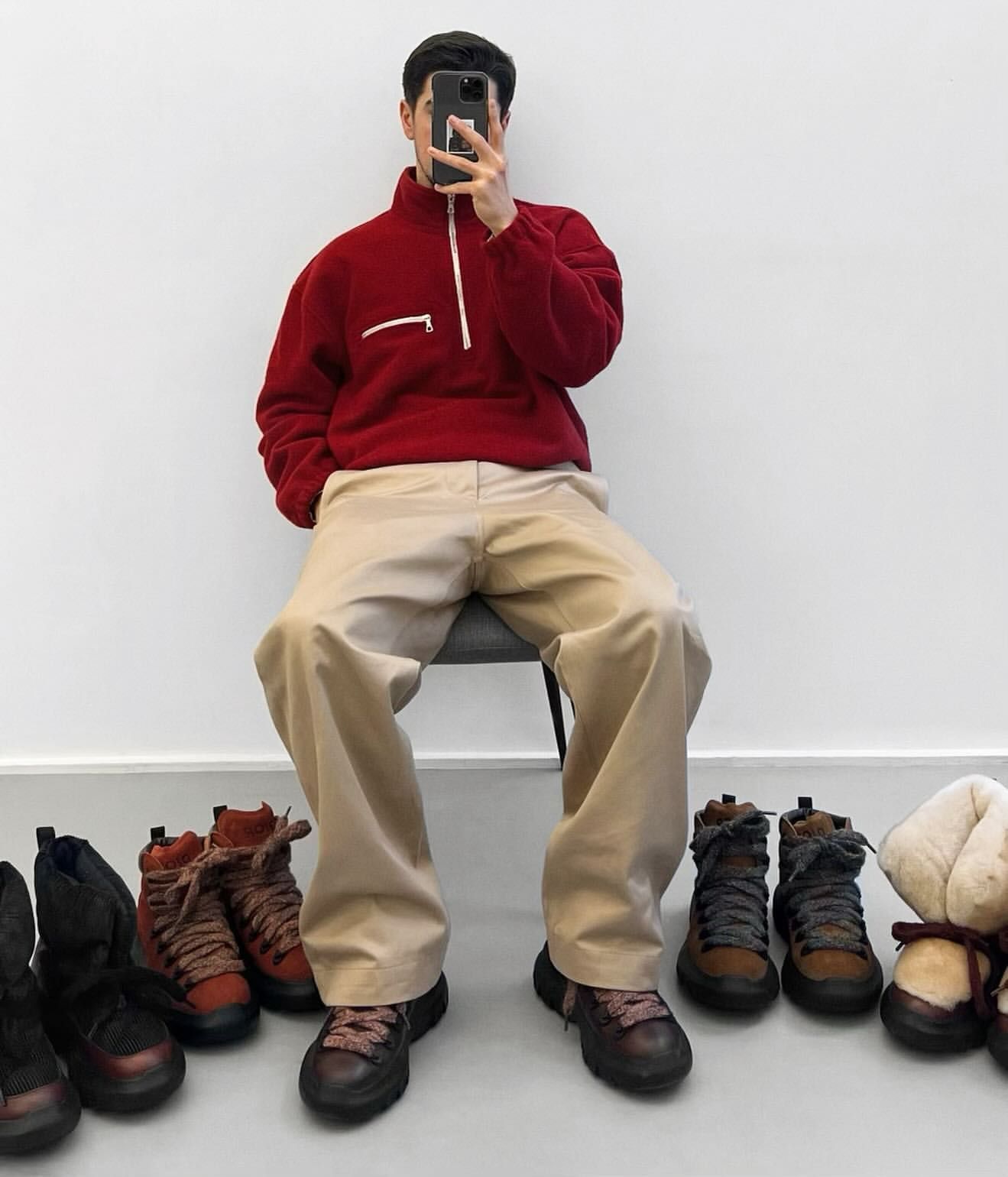 RIER FW23 Polar Fleece Red Size US M / EU 48-50 / 2 - 1 Thumbnail
