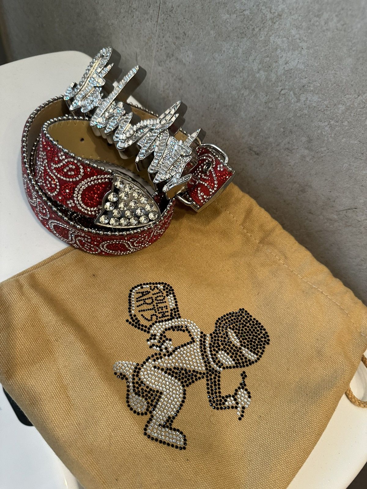 image of Vintage Stolen Arts Red Bandana Belt, Men's (Size 34)
