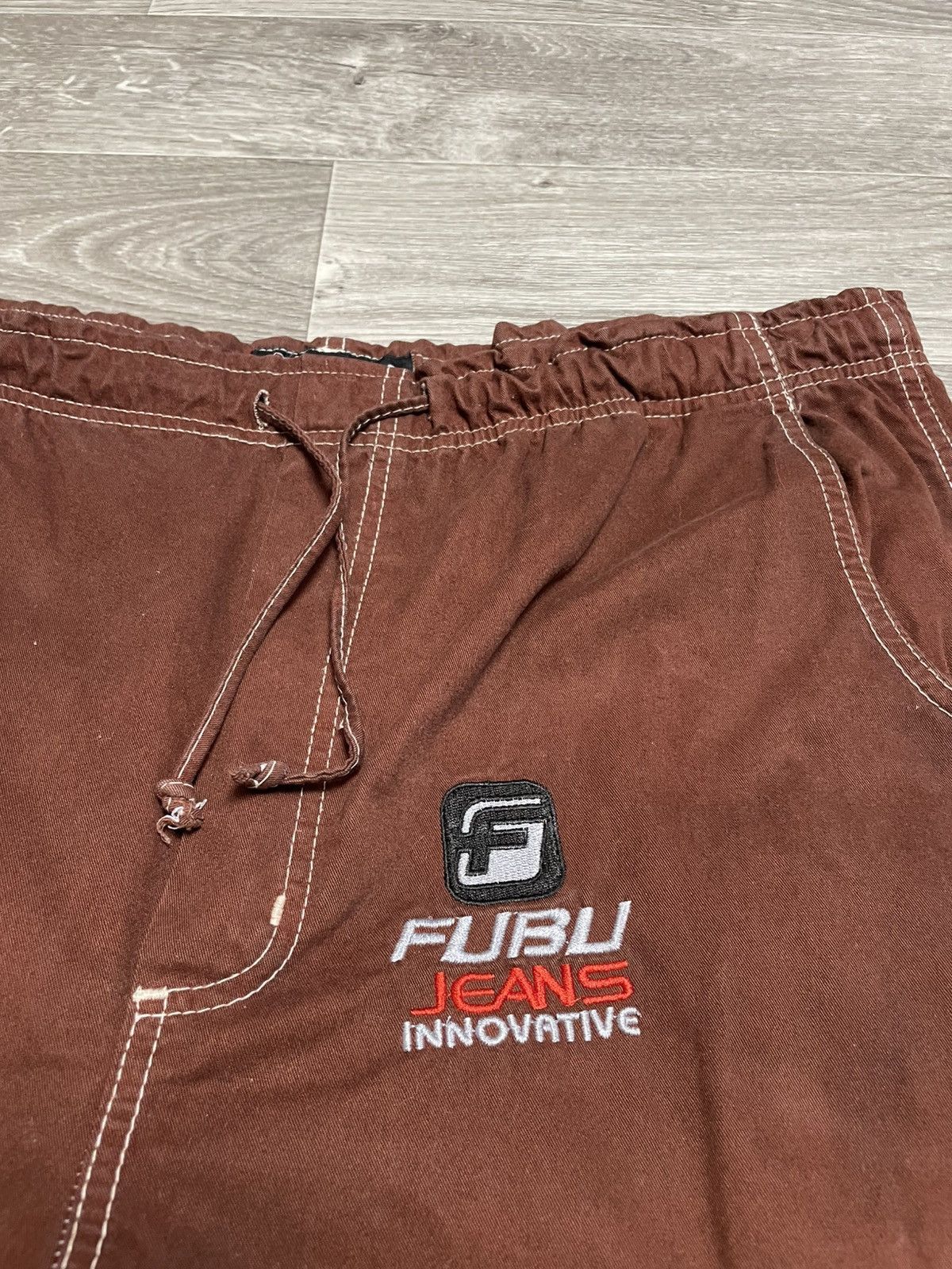 Fubu Vintage FUBU Brown Carpenter Pants Rap 90s Size US 35 - 10 Thumbnail