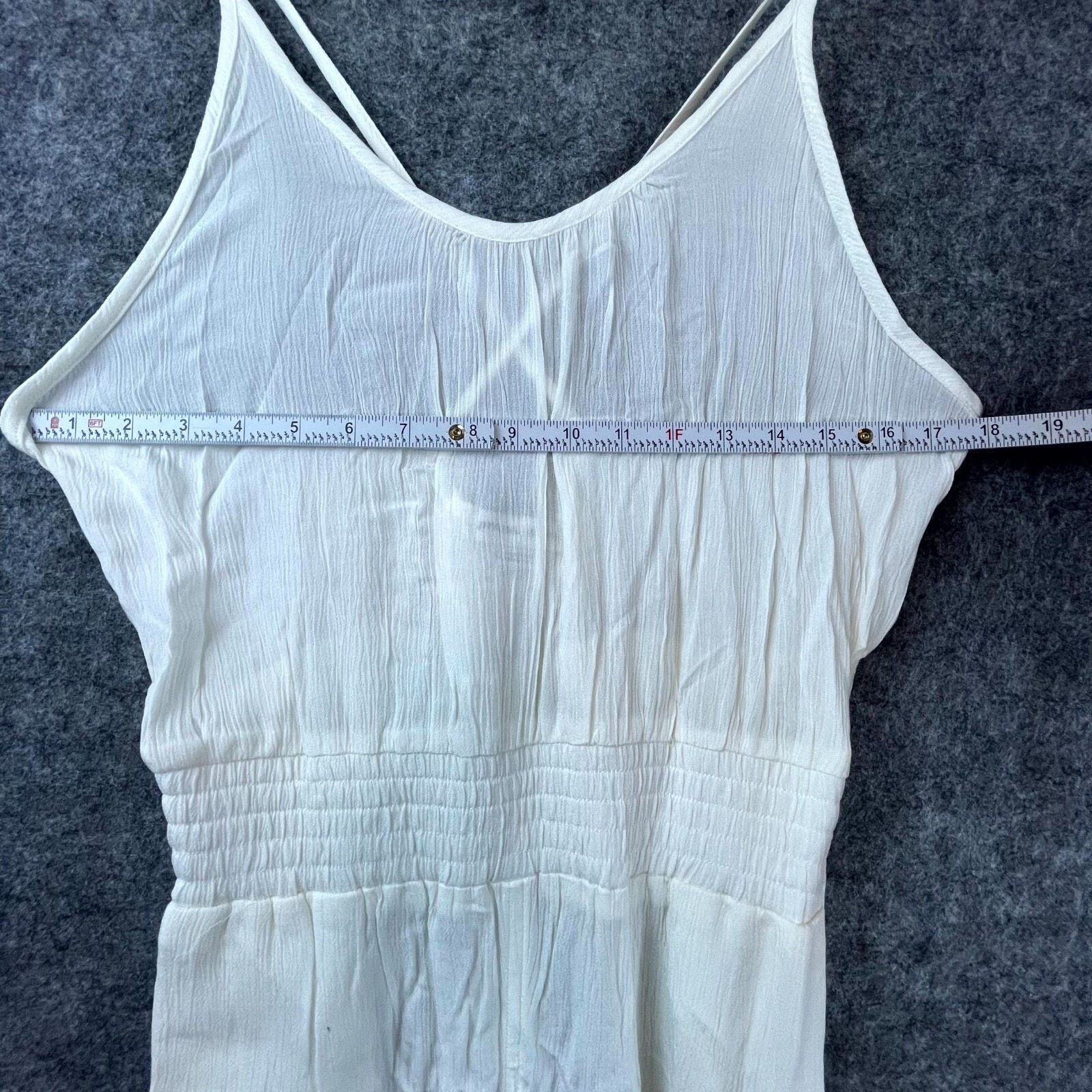Prana Prana Fernie Wide Leg Jumpsuit Womens L White LIghtweight Size 34" / US 12 / IT 48 - 5 Thumbnail