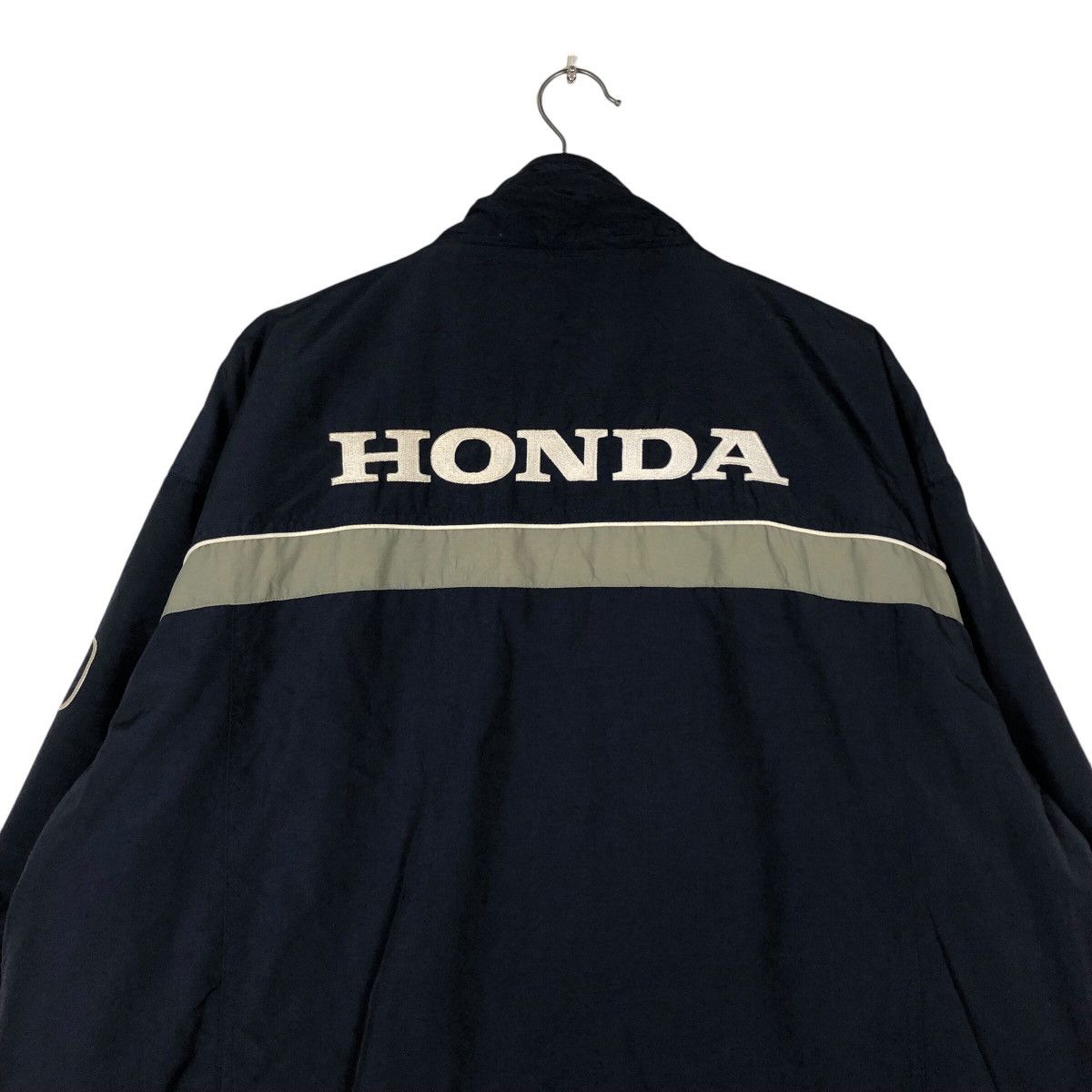 Honda 📌Vintage Biker Racing Bomber Jacket Honda Big Logo Size US L / EU 52-54 / 3 - 10 Thumbnail