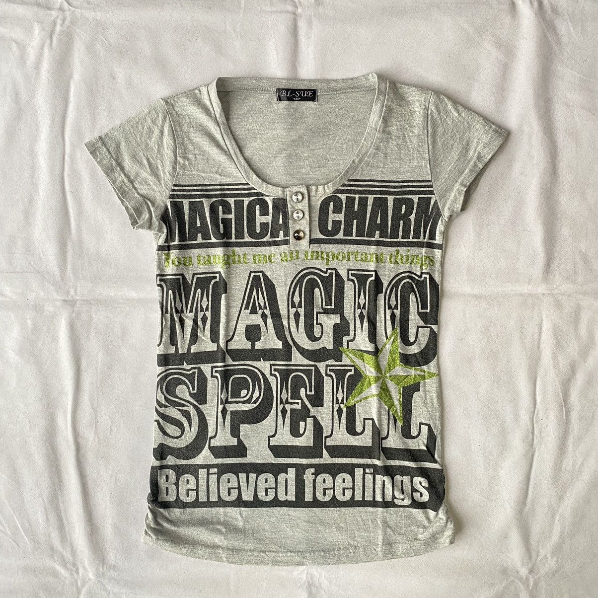 Beauty Beast × Hysteric Glamour × Japanese Brand Y2K Magical Charm Witchy Grunge Fairycore Baby Tees Size M / US 6-8 / IT 42-44 - 2 Thumbnail