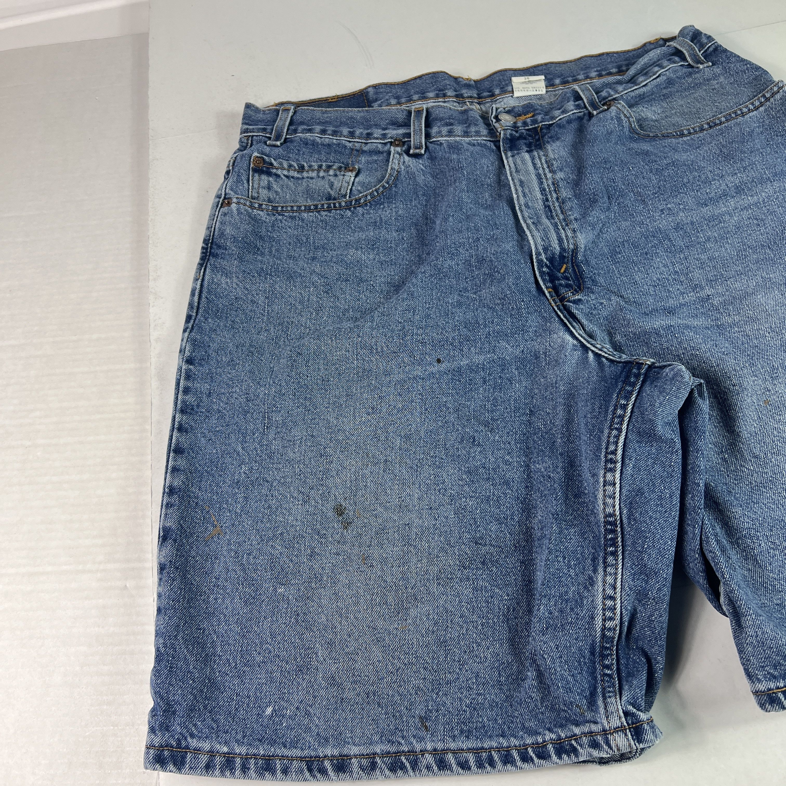 Levi's Y2K Levi's Jean Shorts 560 Loose Faded Thrashed Denim Jorts Size US 36 / EU 52 - 5 Thumbnail