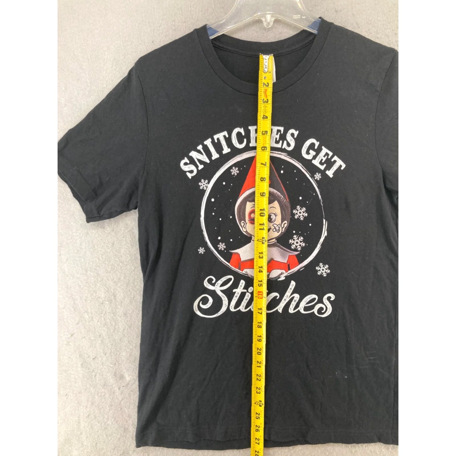 Vintage VINTAGE Snitches Get Stitches Mens TShirt Small Black Christmas Elf Shirt Mens Small Black Christmas Elf Size US S / EU 44-46 / 1 - 3 Thumbnail