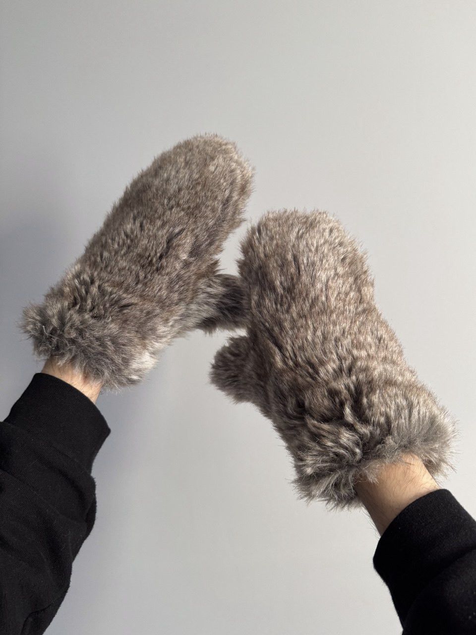 Japanese Brand CRAZY Y2K Faux Fur Fuzzy Gloves Mittens Japan Size ONE SIZE - 1 Thumbnail
