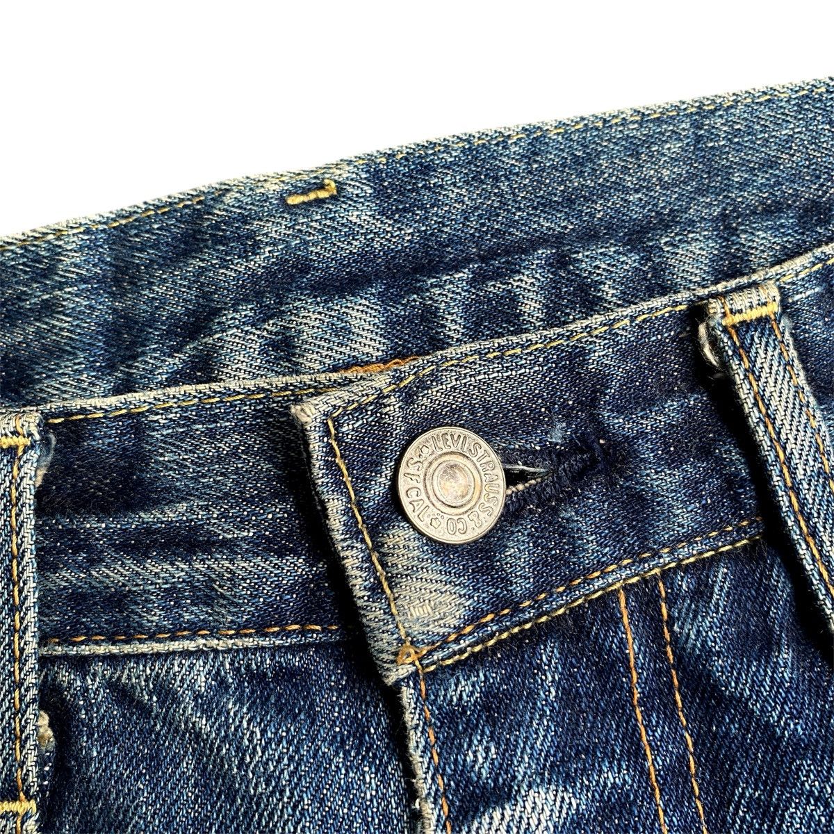 Levi's × Levi's Vintage Clothing × Vintage Crazy Vintage Levis 502 BigE Redline Selvedge Distress Jeans Size US 29 - 7 Thumbnail