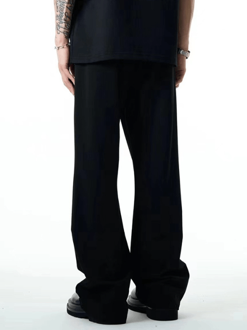 Japanese Brand × Jean Black casual straight loose high waist versatile trousers Size US 32 / EU 48 - 4 Thumbnail