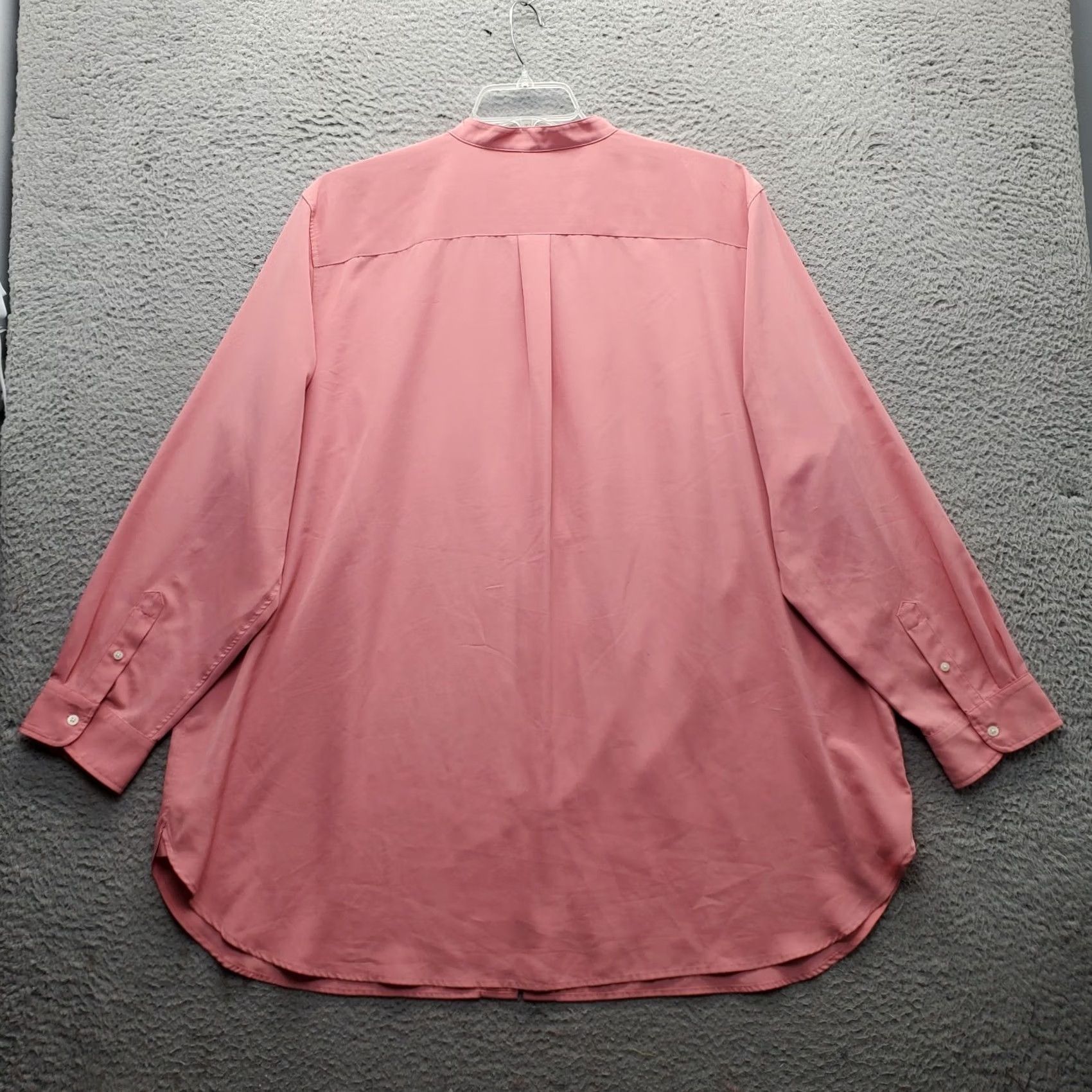 Ralph Lauren Lauren Ralph Lauren Shirt Women 3X Pink Long Sleeve Button Front Band Collar Size XXL / US 16-18 / IT 52-54 - 2 Thumbnail