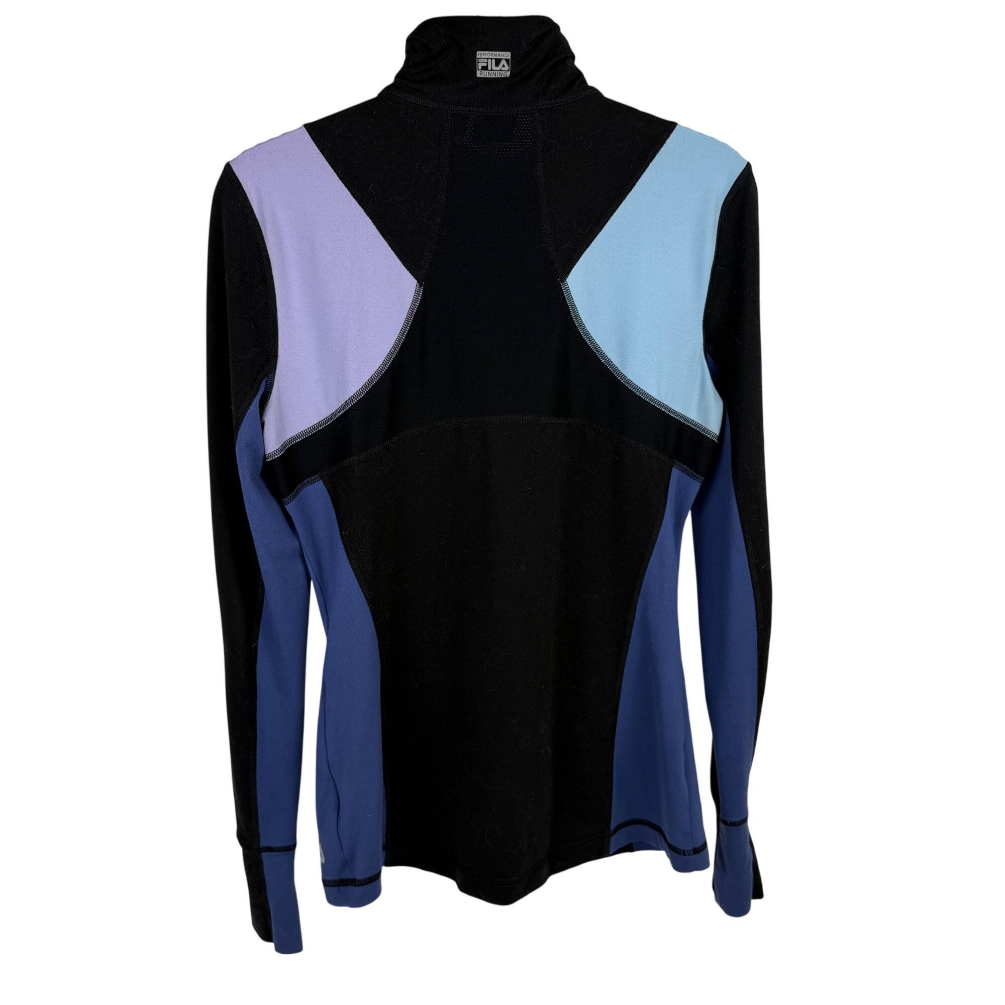 Fila Fila Performance Sport Running 1/4-Zip Top Black Color-Block Size M / US 6-8 / IT 42-44 - 3 Thumbnail