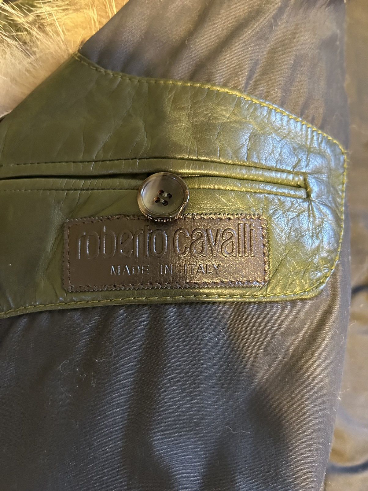 Roberto Cavalli × Vintage ONE OF A KIND RUNWAY 2005 Leather Coyote Fur jacket Size US S / EU 44-46 / 1 - 20 Thumbnail