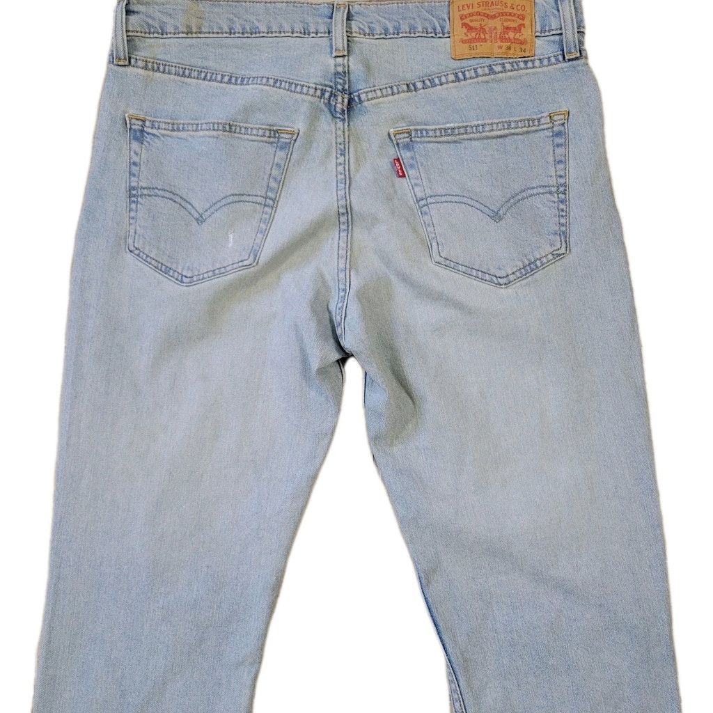 Levi's Levi's Jeans 511 Slim Straight Distressed Blue 34/34 Men's Size US 34 / EU 50 - 6 Thumbnail