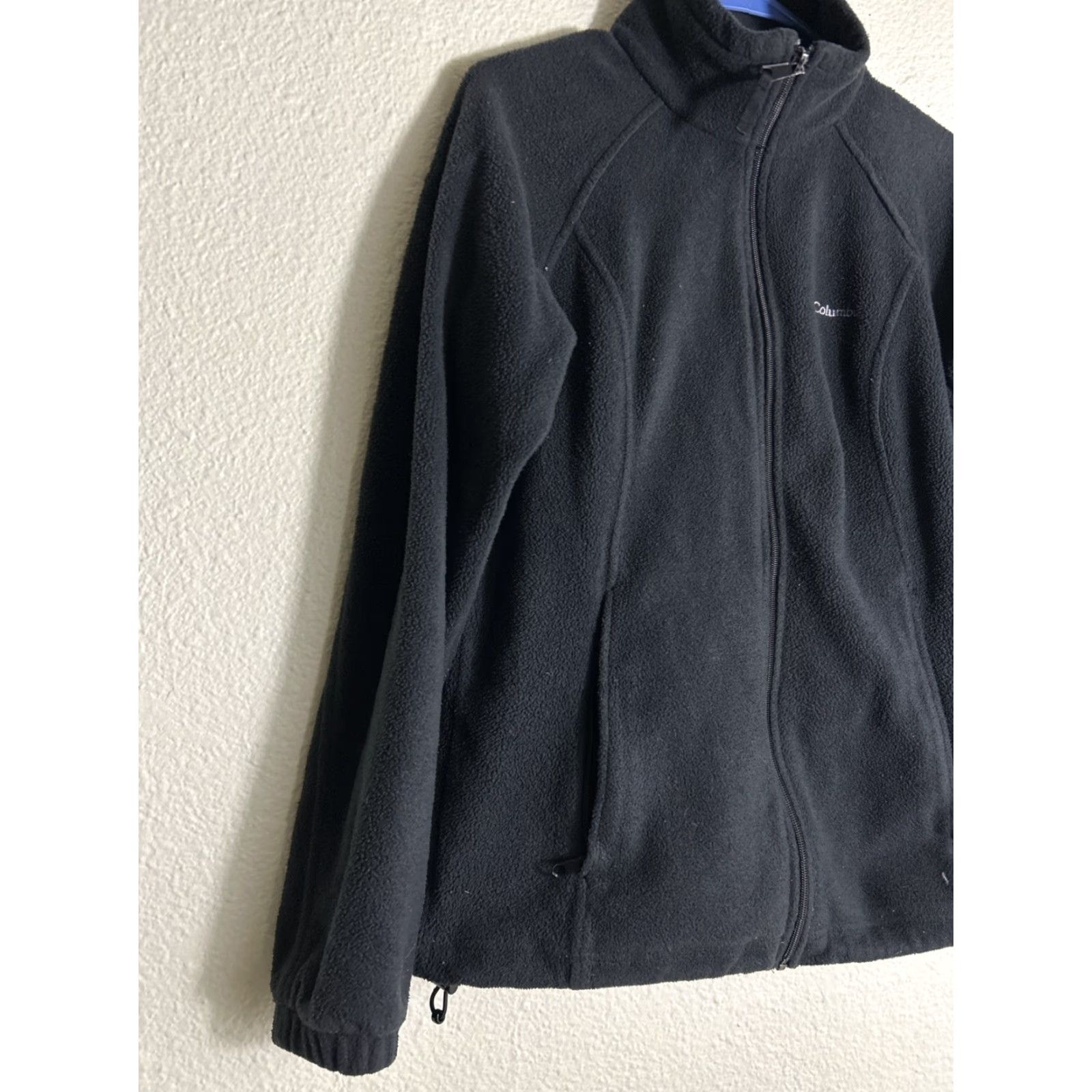 Vintage Columbia Jacket Womens Medium Black Fleece Windstopper Full Zip Windbreaker Shirt? Size M / US 6-8 / IT 42-44 - 2 Thumbnail