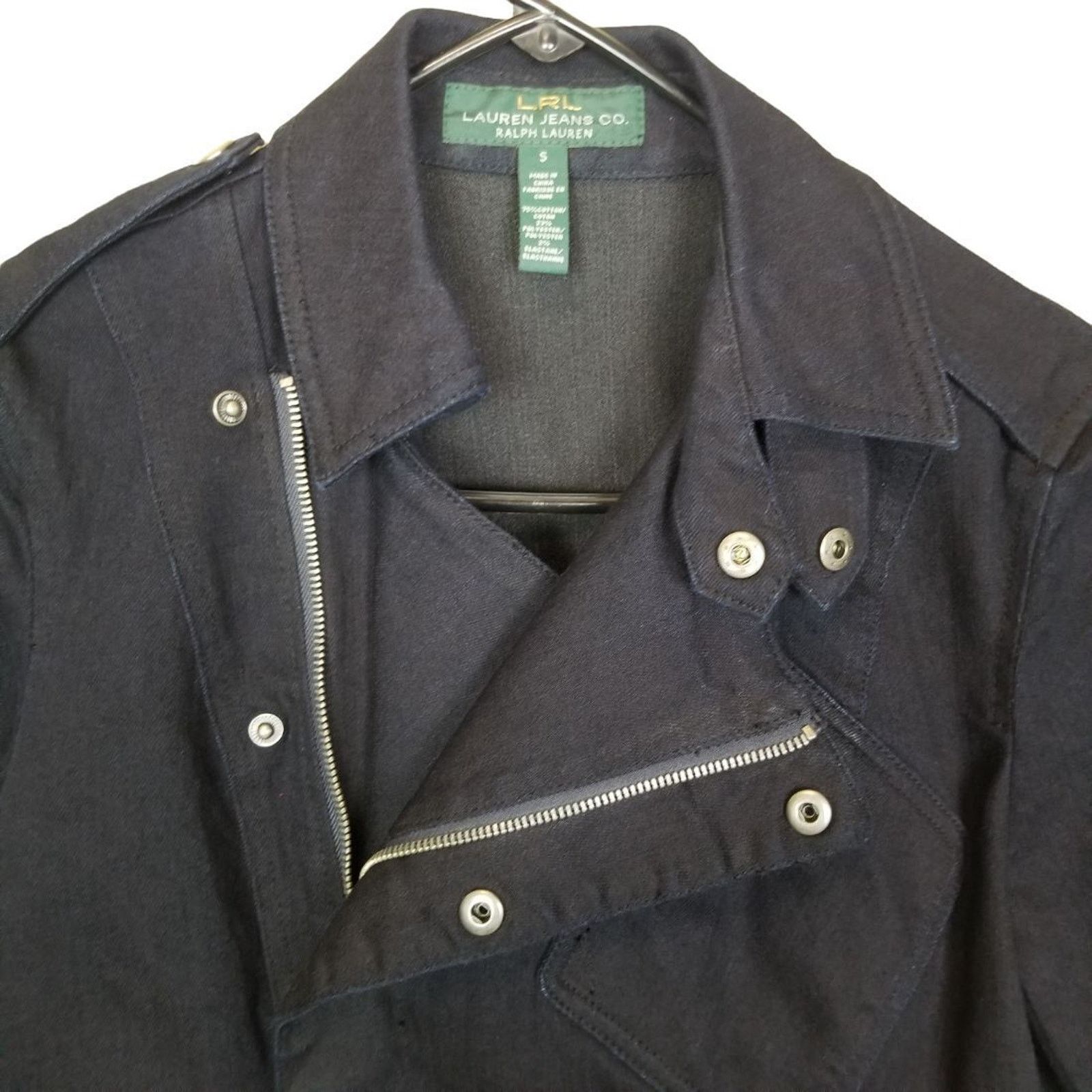 Ralph Lauren Ralph Lauren Womens Moto Denim Jacket Full Zip Size S Biker Size S / US 4 / IT 40 - 2 Thumbnail