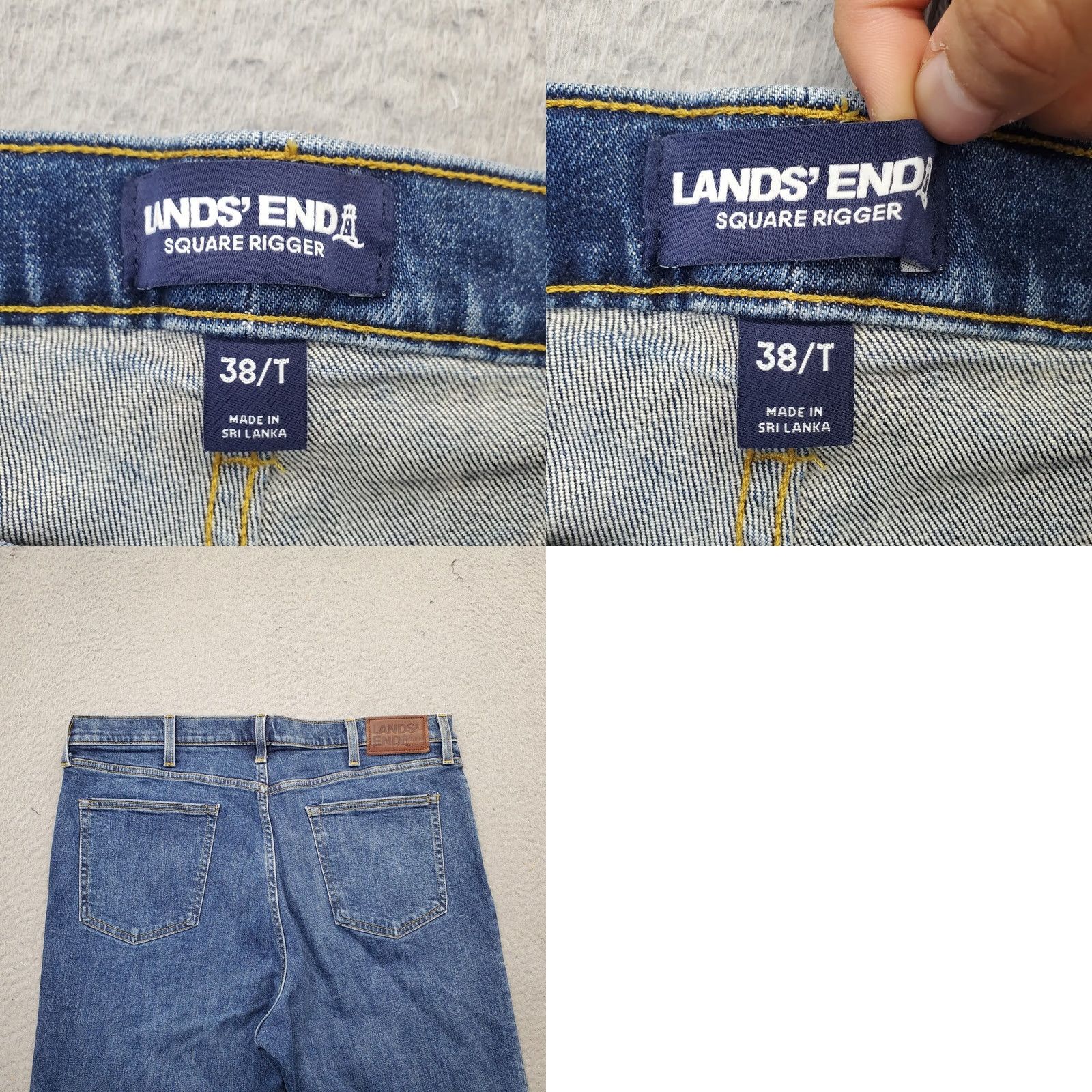Lands' End VINTAGE Lands' End Jeans Men 38 Navy Denim Slim Fit Coupe Ajusté Straight Fit Jeans Mens 38 Navy Denim Slim Fit Straight Fit Size US 38 / EU 54 - 8 Thumbnail