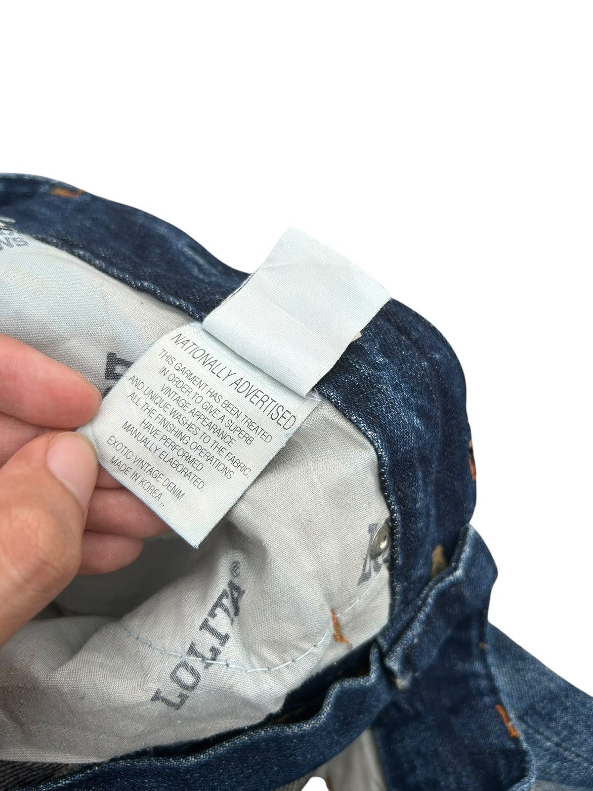 Kapital YOSHITOMO NARA LOLITA Exotic Vintage Distressed Denim Jeans Size US 33 - 15 Thumbnail