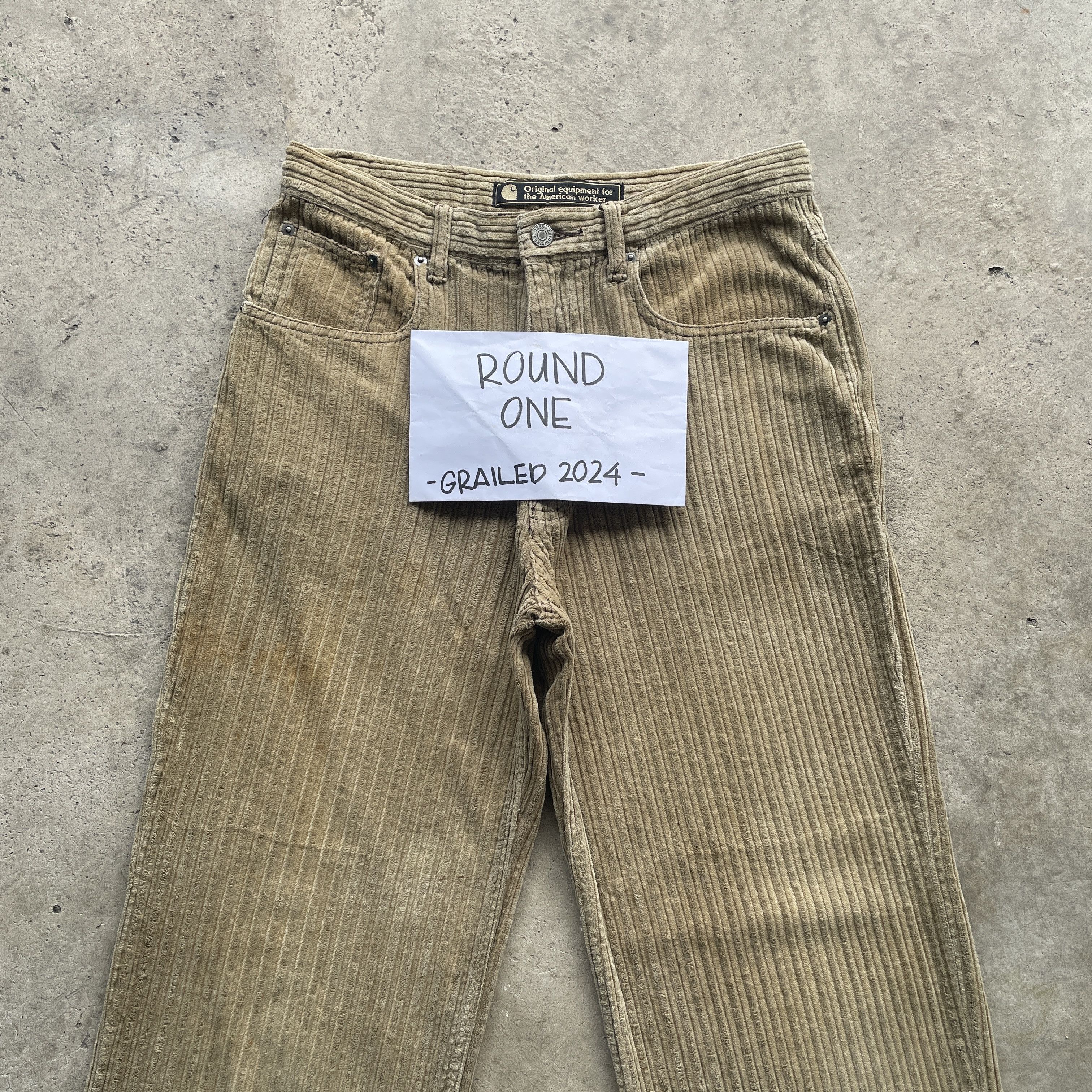Carhartt VINTAGE CARHARTT FADED BROWNS CORDUROI TROUSERS PANTS W30 Size US 30 / EU 46 - 4 Thumbnail