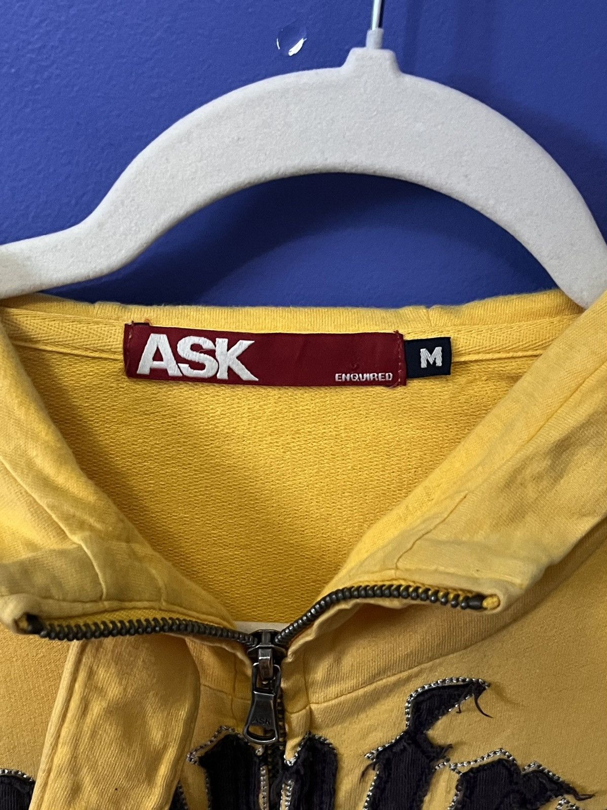 Japanese Brand THRASHED ASK ENQUIRED DISTRESSED ZIP HOODIE Size M / US 6-8 / IT 42-44 - 4 Thumbnail