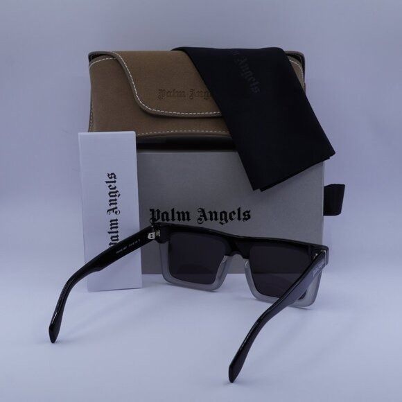 Palm Angels Palm Angels PERI109 NAPA 0907 Sunglasses Black/Grey Square Size ONE SIZE - 9 Thumbnail