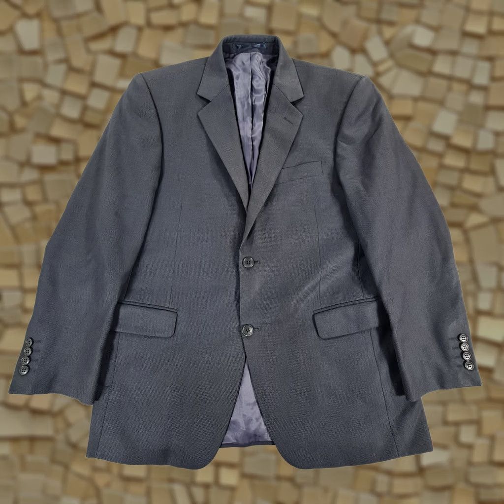 Vintage John Lewis Mens Navy Blue Suit Jacket 40 Short 100% Wool Blazer Classic Fit Size 40R - 1 Thumbnail