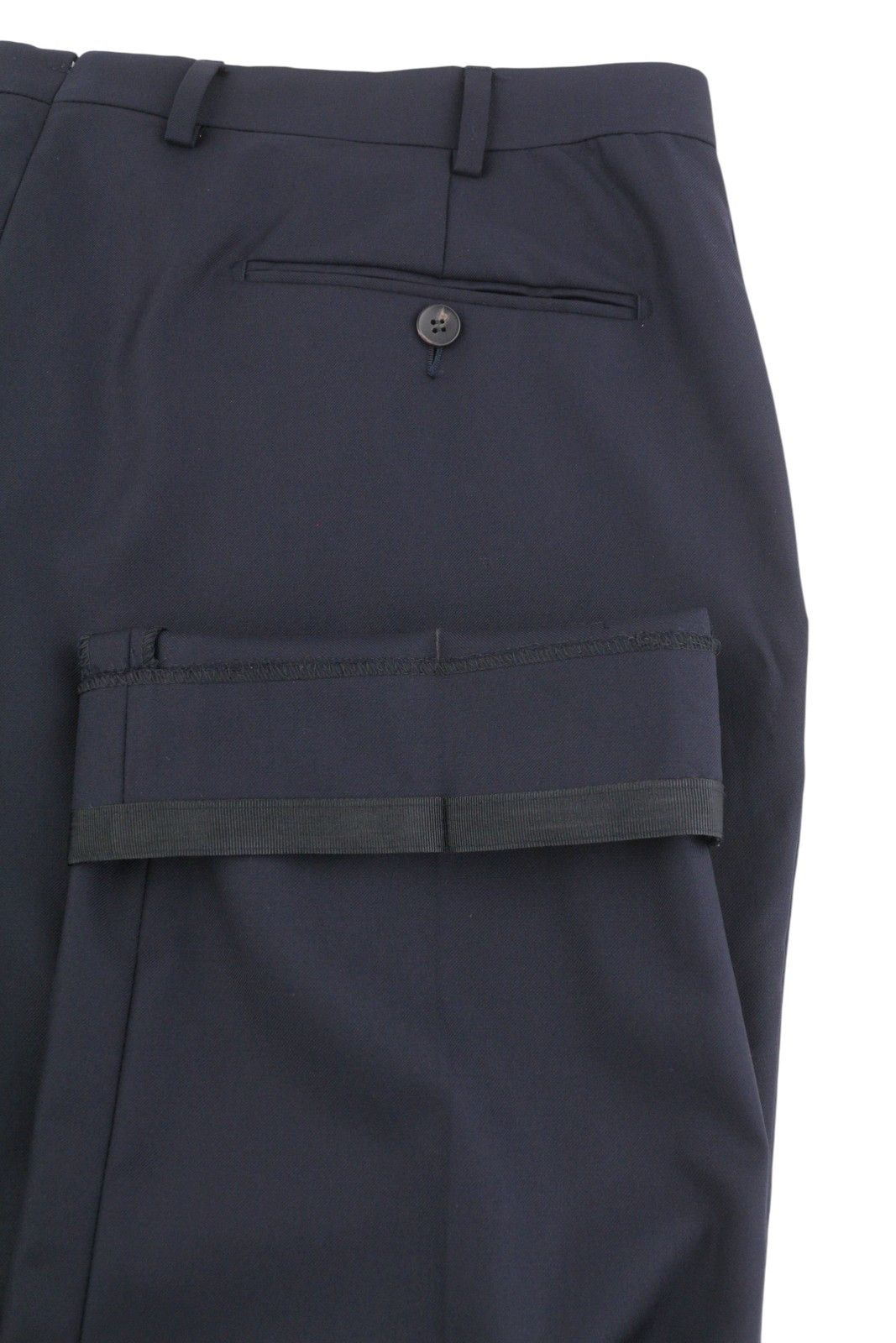 Suitsupply SLIM UK46S Dark Blue Wool Flat Front Trousers 86724 Size 46S - 5 Thumbnail