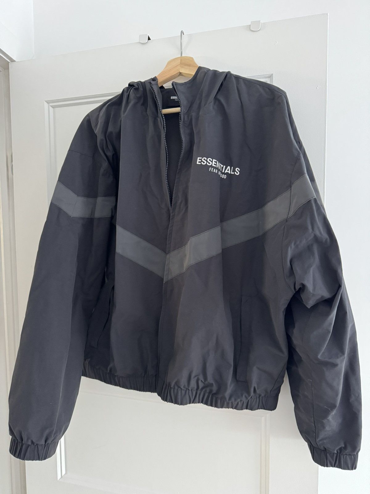 Fear of God Essentials Zip Anorak Windbreaker Jacket Black