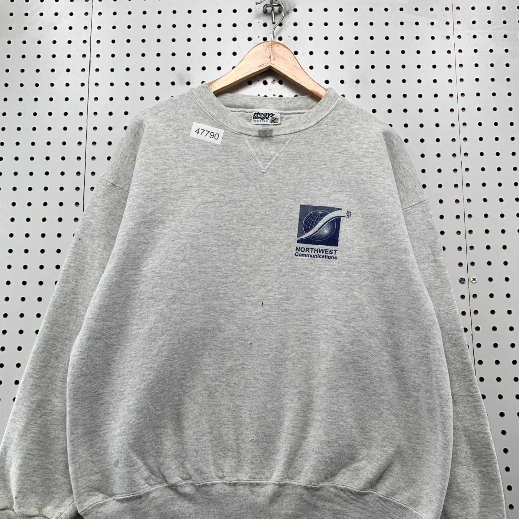 Vintage VINTAGE Heavyweight Fleece Sweatshirt Mens XL Gray USA Shirt 90s Size US XL / EU 56 / 4 - 4 Thumbnail