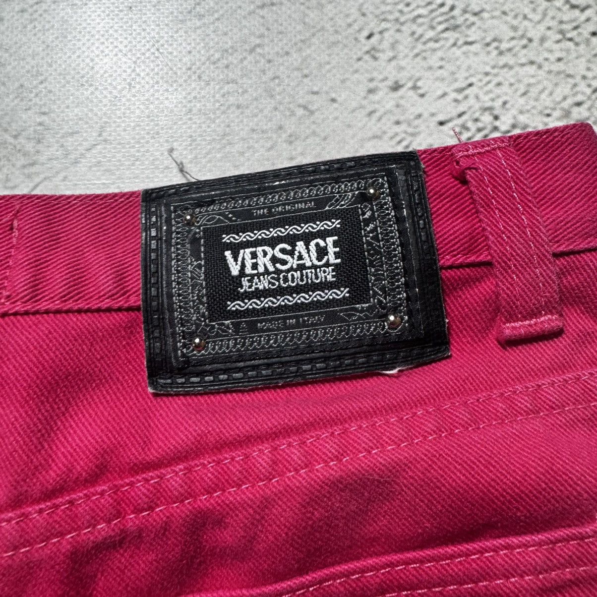 Versace × Versace Jeans Couture vintage pink versace womens jeans big logo buggy fit Size 30" / US 8 / IT 44 - 10 Thumbnail