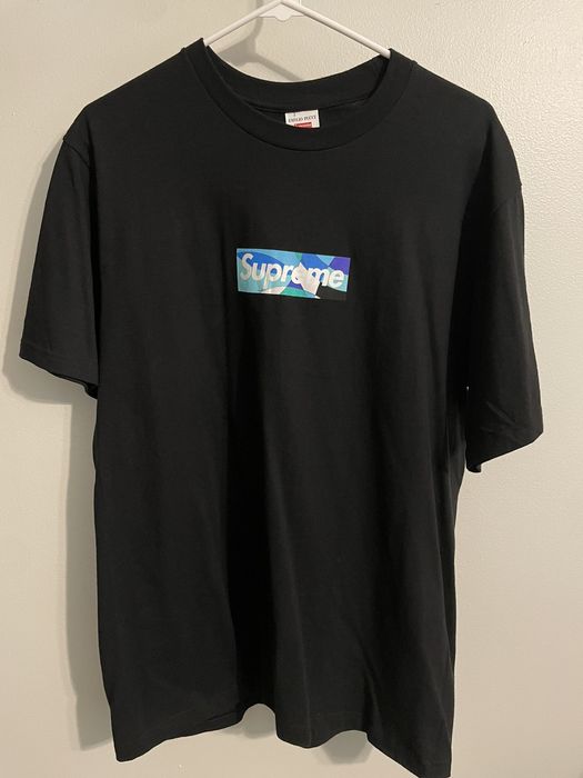 Supreme Supreme Emilio Pucci Box Logo Tee Black/Blue | Grailed