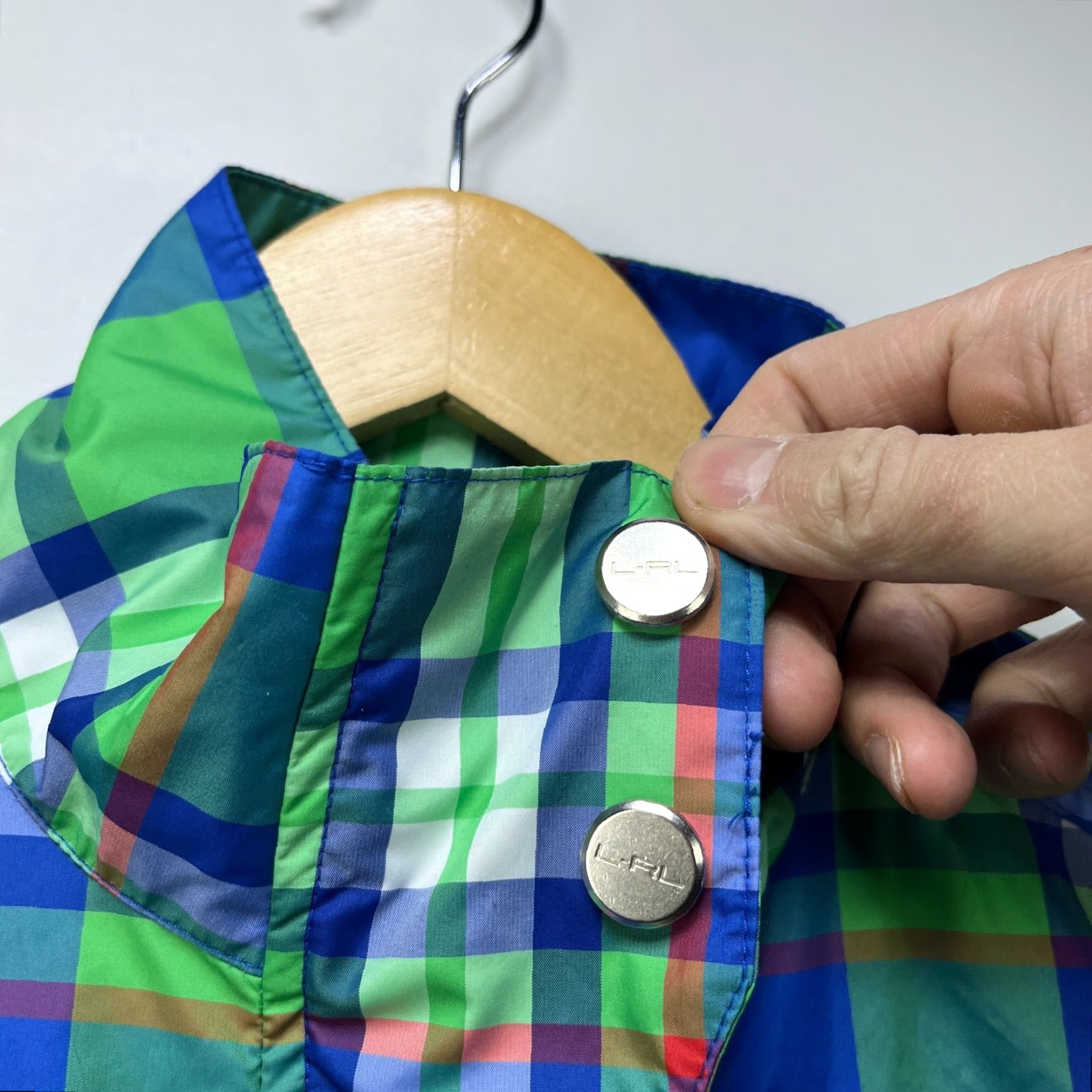 Ralph Lauren VINTAGE Ralph Lauren Plaid Windbreaker Jacket Womens M Green Size M / US 6-8 / IT 42-44 - 4 Thumbnail